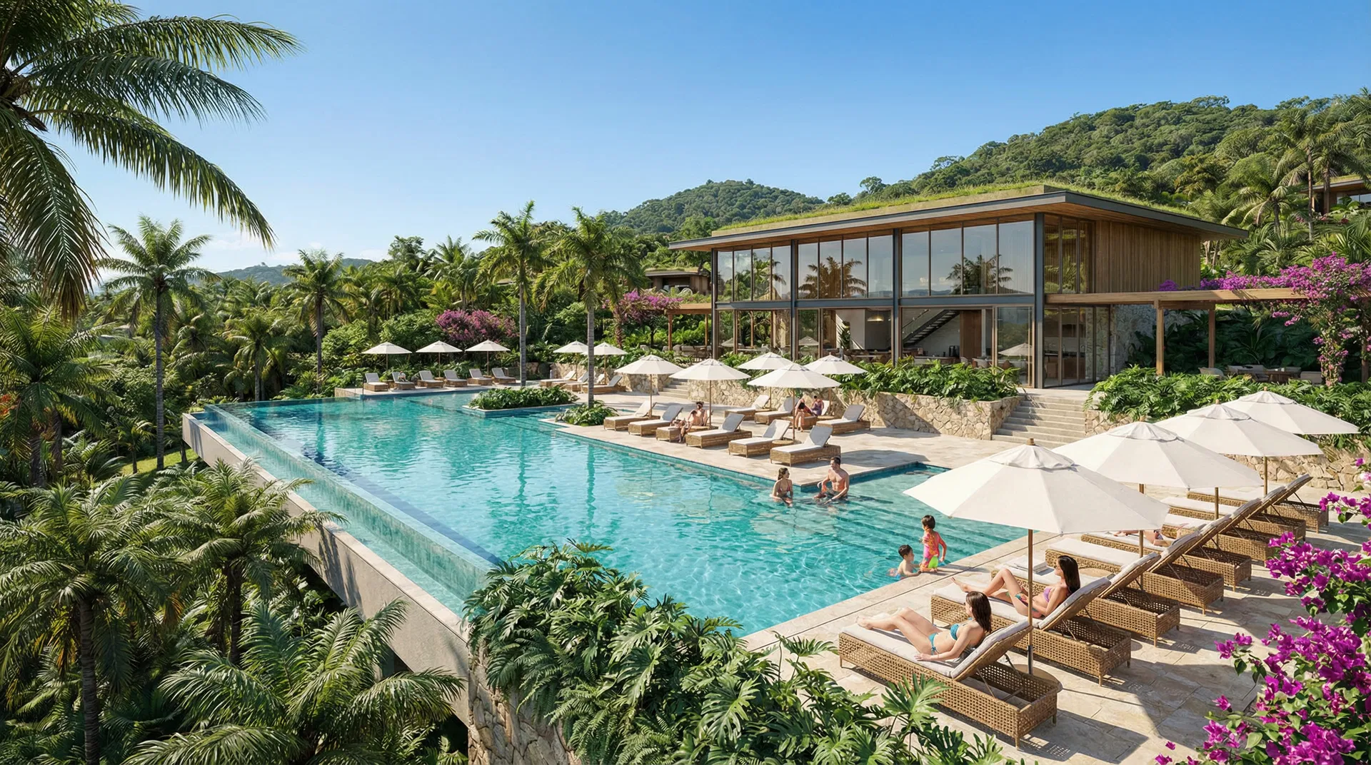 Loteamento com 2 clubes padrão resort.