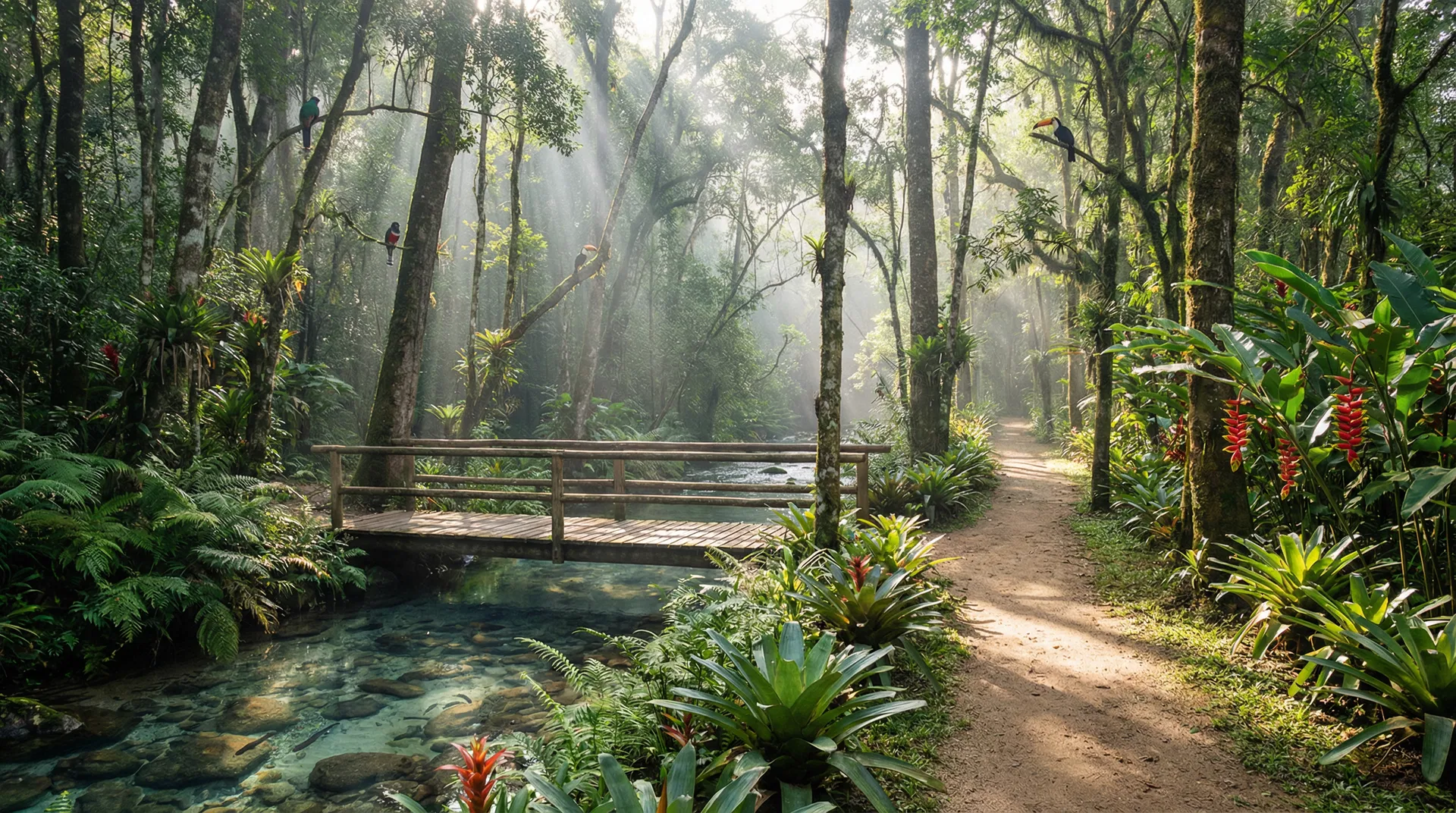 Trilhas ecológicas a poucos metros.