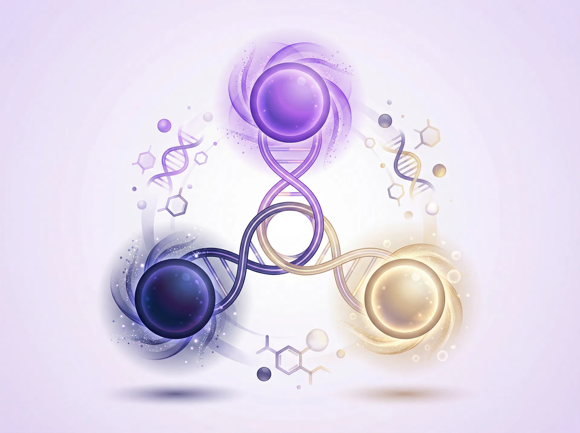 Ilustração dos três receptores ativados pela retatrutida