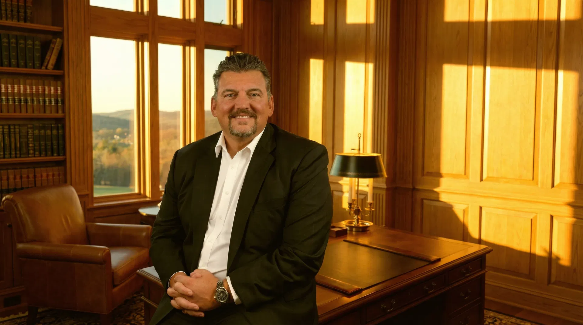 Doug Robb Jr. in his private wealth office in Long Valley, New Jersey