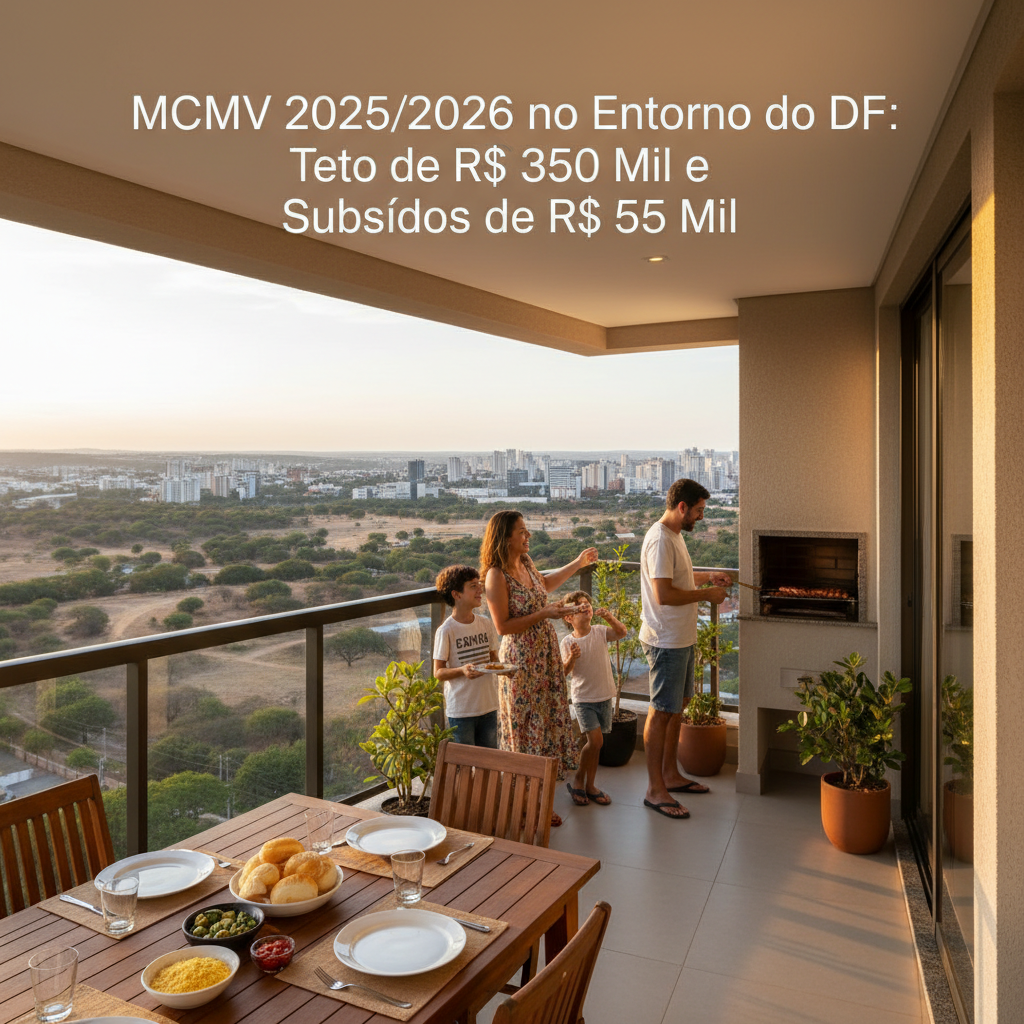 MCMV 2025/2026 no Entorno do DF: Teto de R$ 350 Mil e Subsídios de R$ 55 Mil