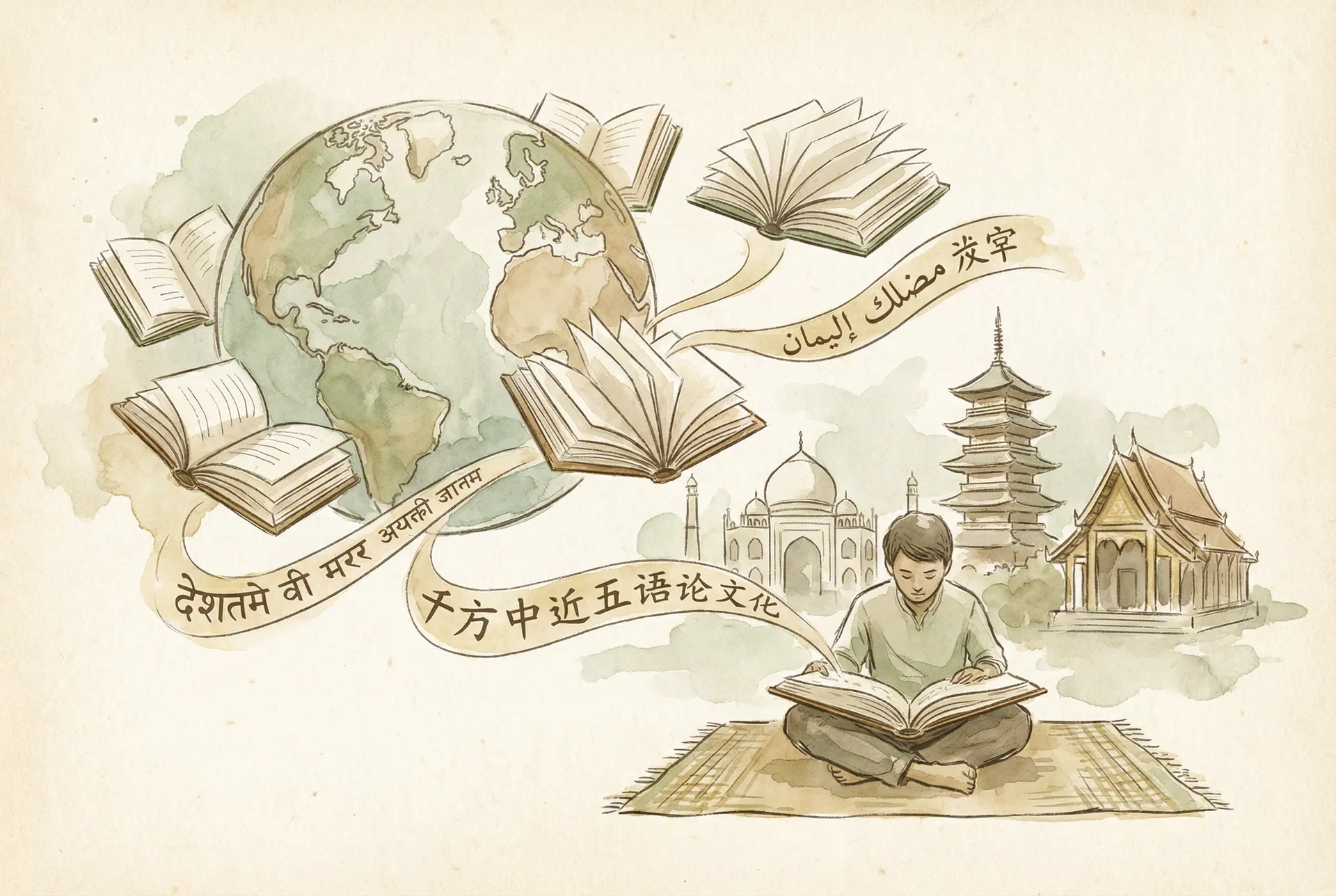 An illustration showing how content is adapted for different cultures