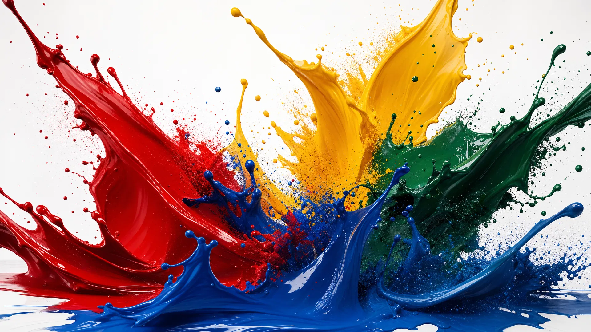 Colourful paint splashes background