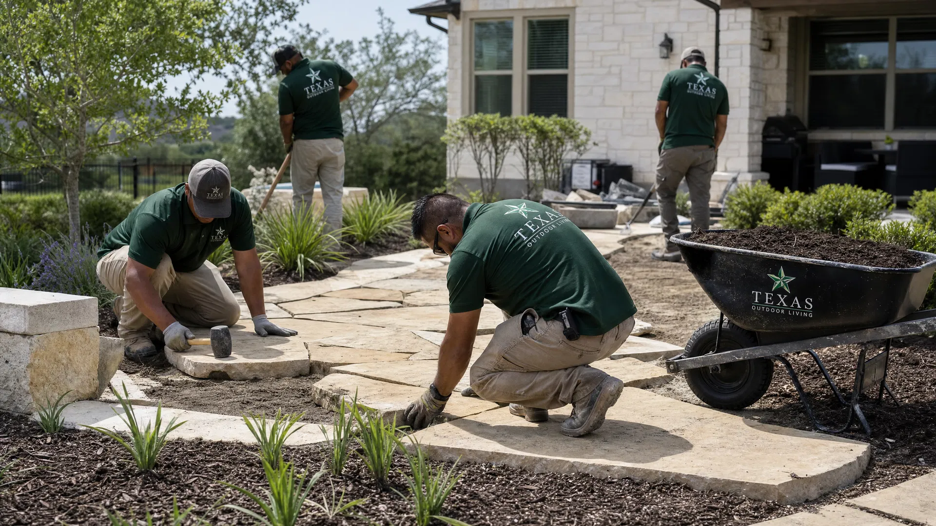 Premier Landscape professional team at work