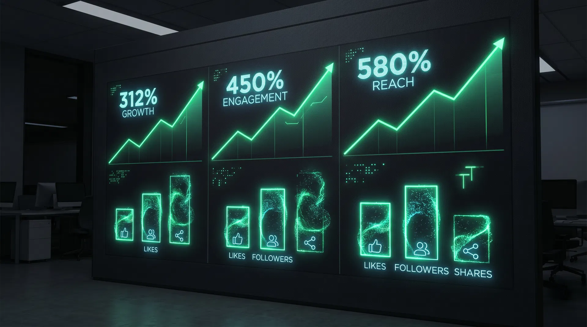 Growth results dashboard
