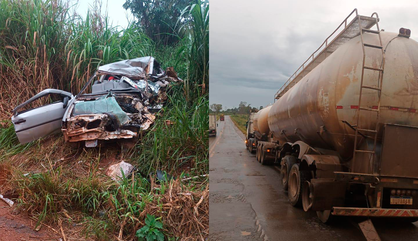 Acidente grave na BR-354 deixa três mortos e uma mulher ferida em Campos Altos