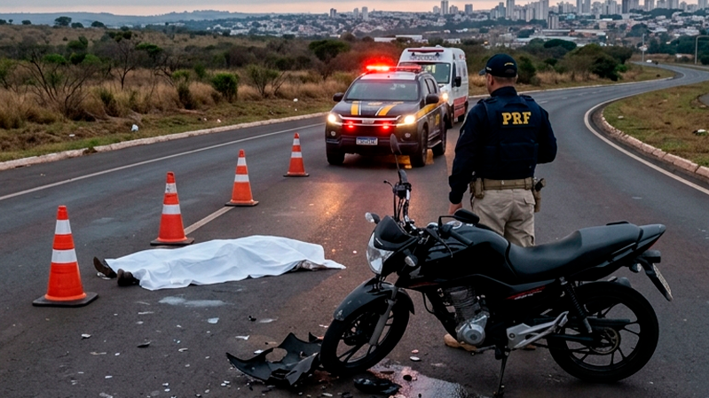 Motociclista morre após colisão frontal no Anel Viário Sul, em Uberlândia