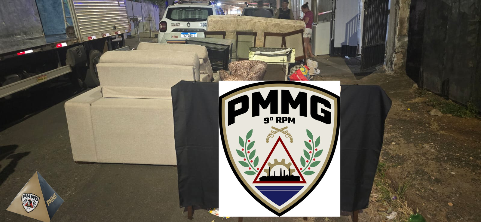PM recupera móveis furtados e apreende drogas em casa no Granada