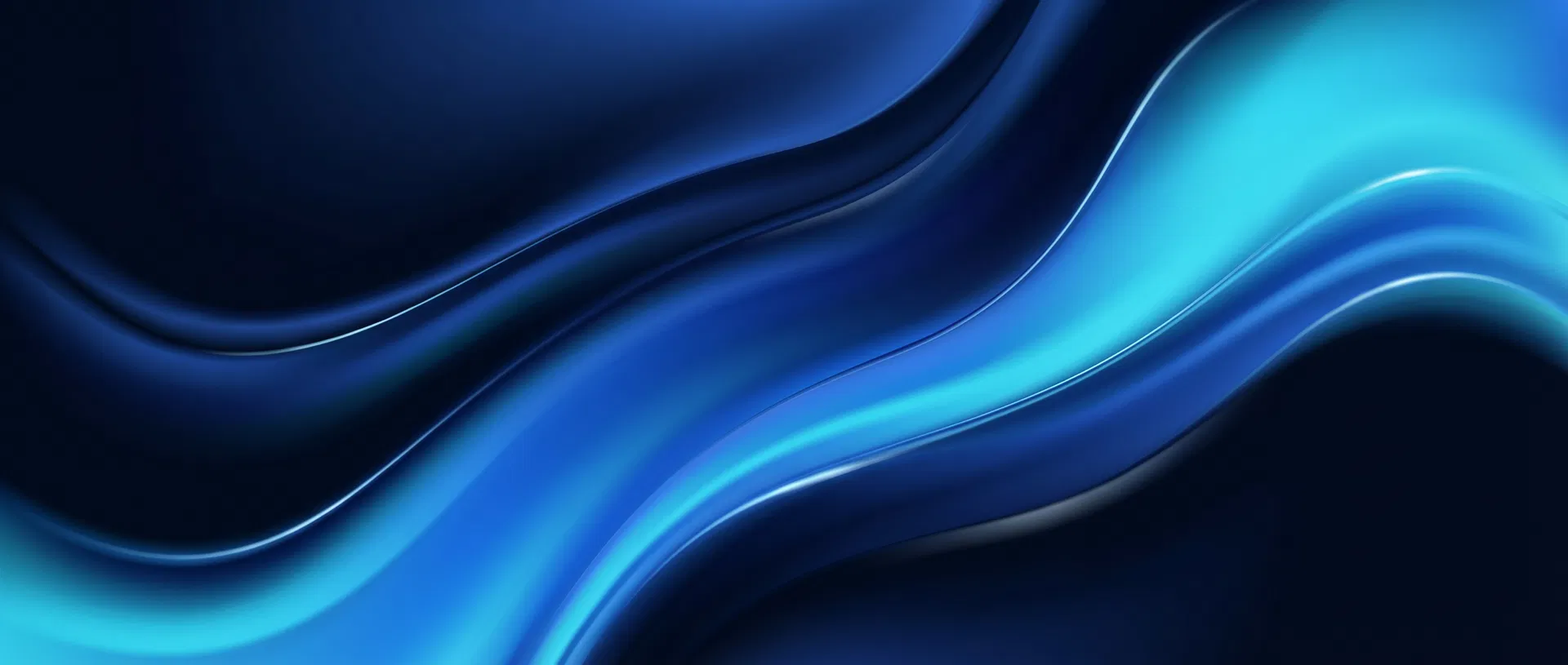 Fundo abstrato com ondas fluidas azuis representando comunicação digital corporativa