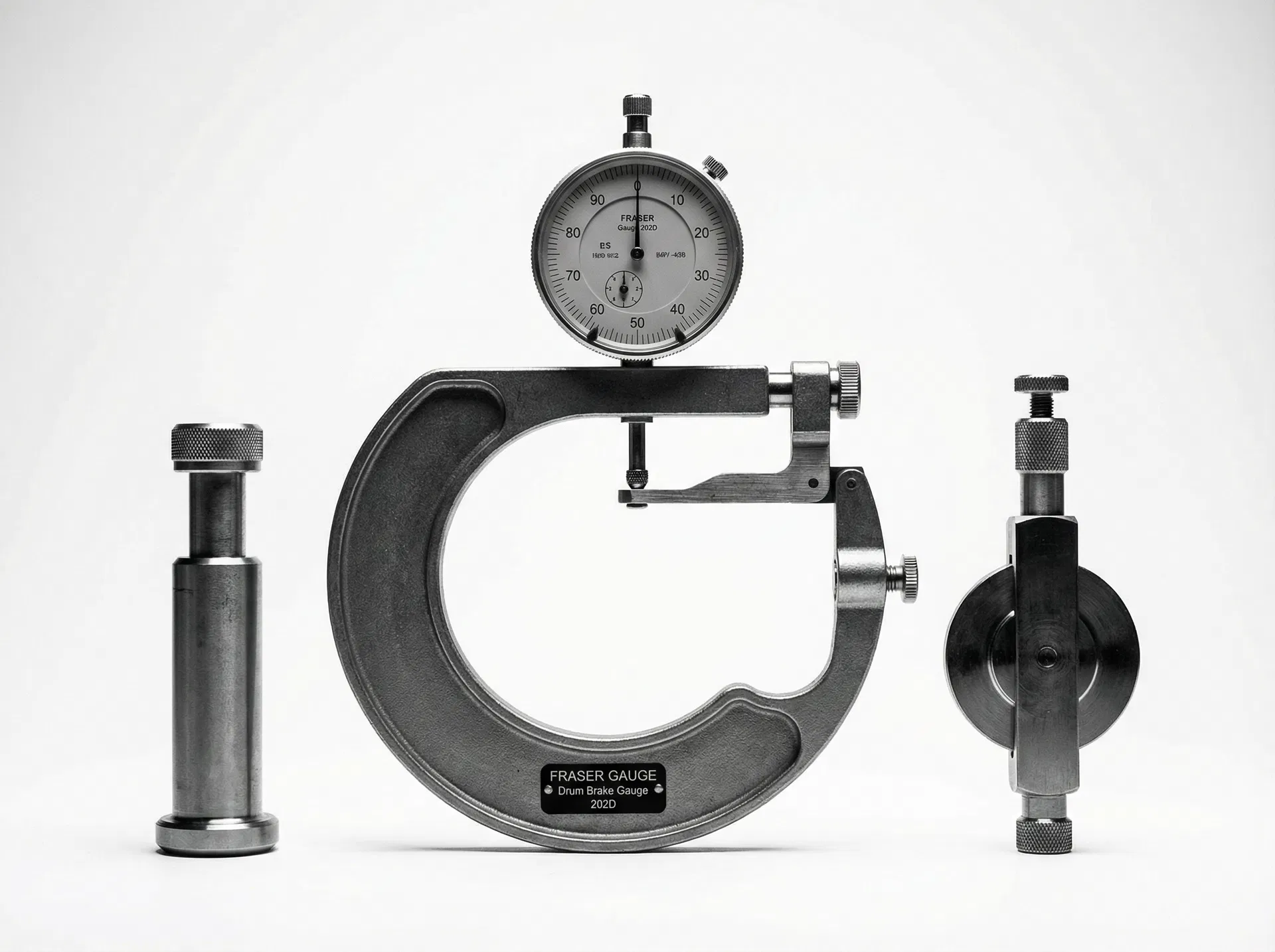 Fraser Gauge 202D drum brake gauge with anchor pin and disc brake tools