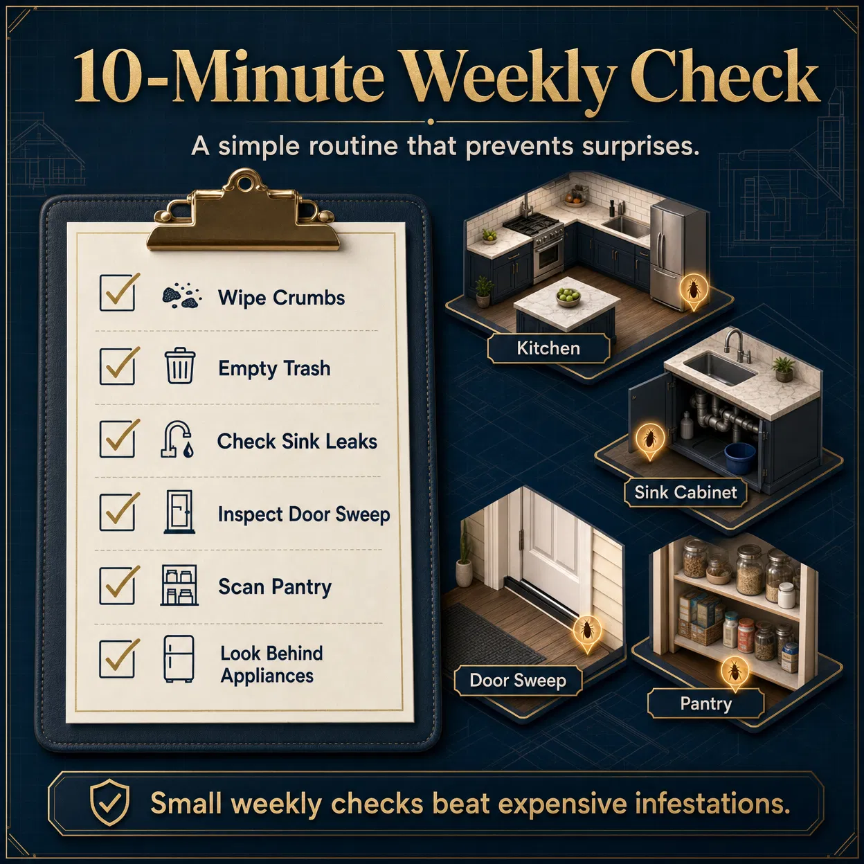 10-Minute Weekly Check infographic