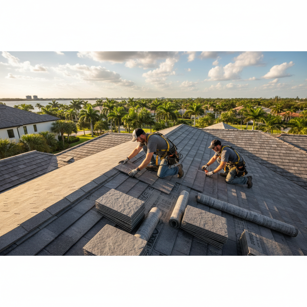 Roofing Materials scene illustrating Top-Rated Roofers for Synthetic Tile Installation: How to Choose in Tampa