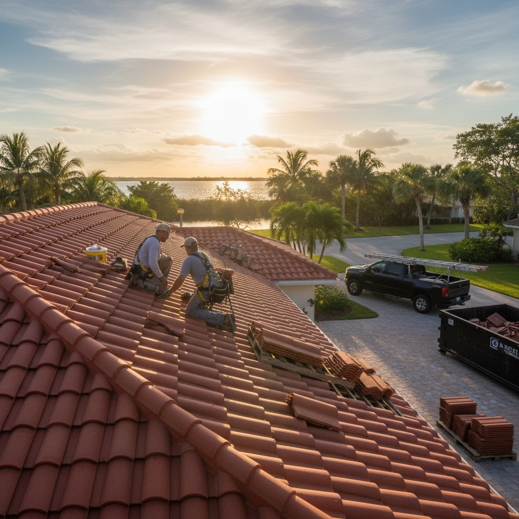 Choosing a Roofer scene illustrating Hytz Roofing vs. Tiger Team Roofing: Which Is Better for Your Florida Home?
