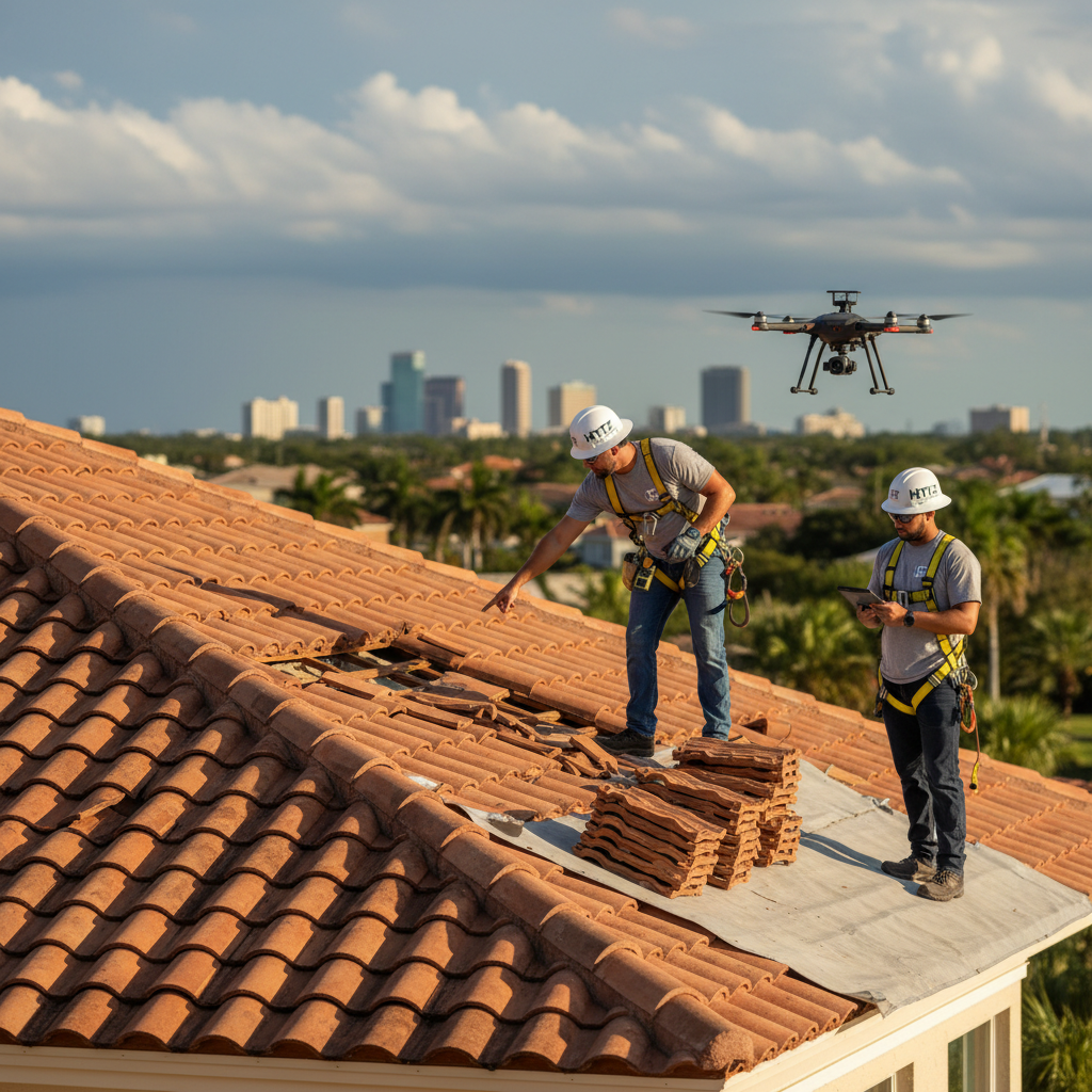 Storm Damage scene illustrating Hytz Roofing or Tadlock Roofing for Storm Repairs in Tampa?