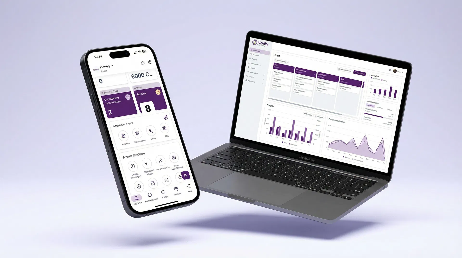 ScaliCoach App auf iPhone und MacBook – Business im Überblick