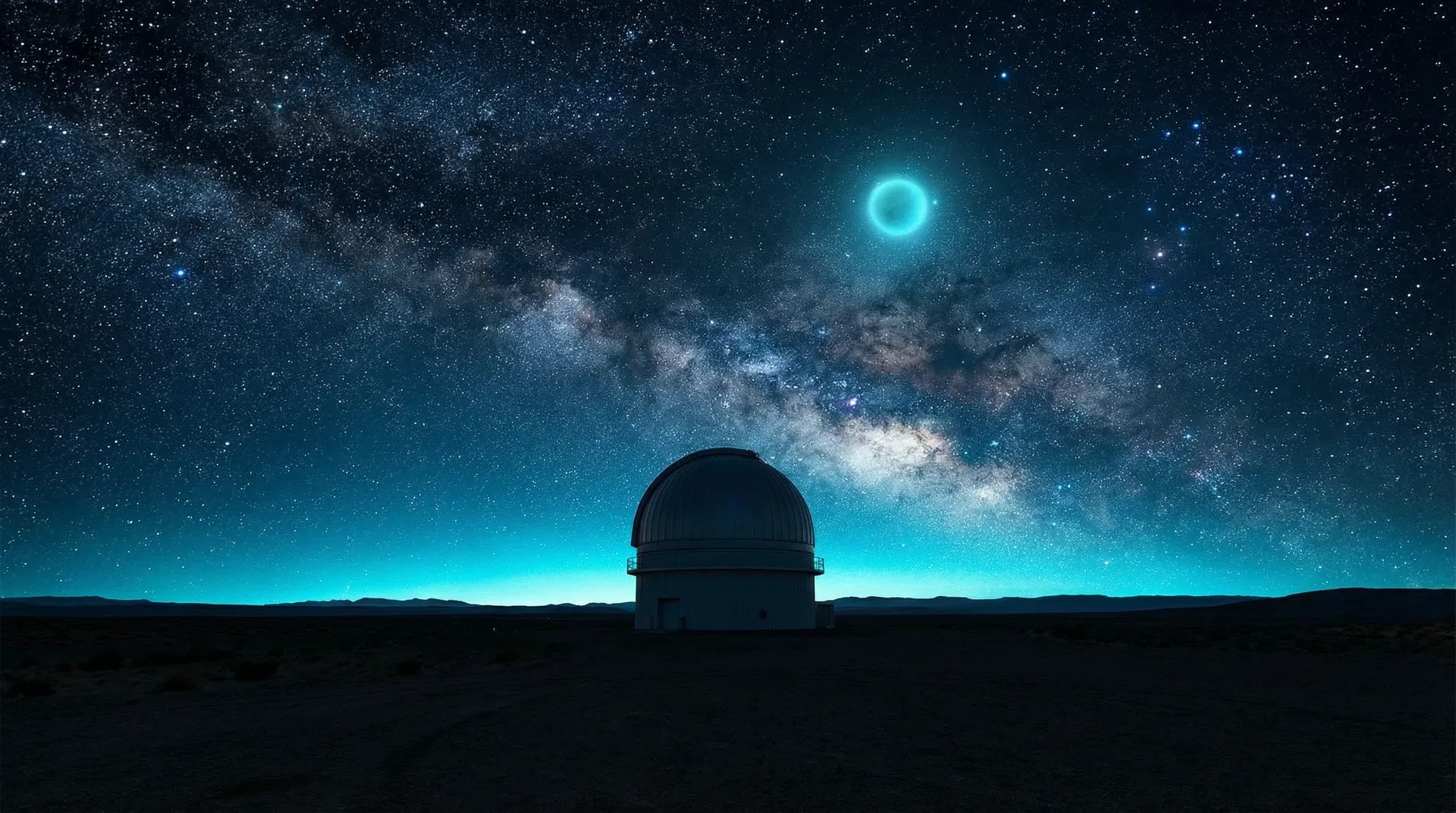 Observatory under the night sky