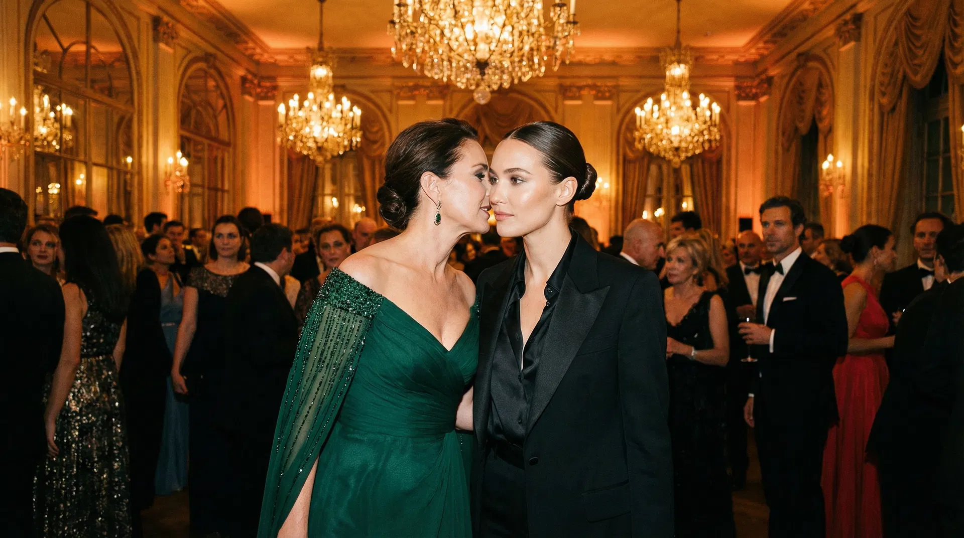 A cena da Andrea cochichando