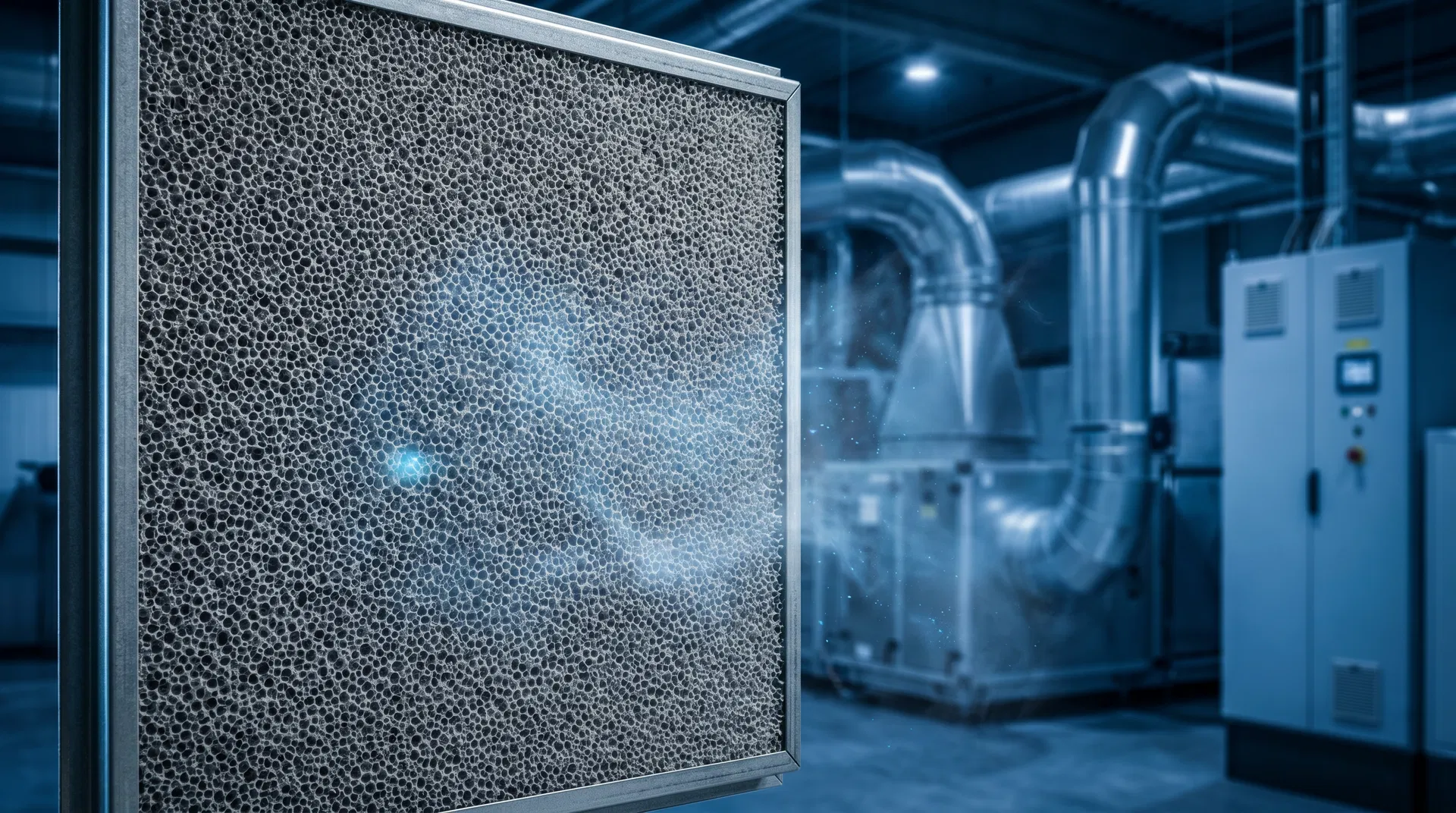 Espuma filtrante para ar condicionado e HVAC