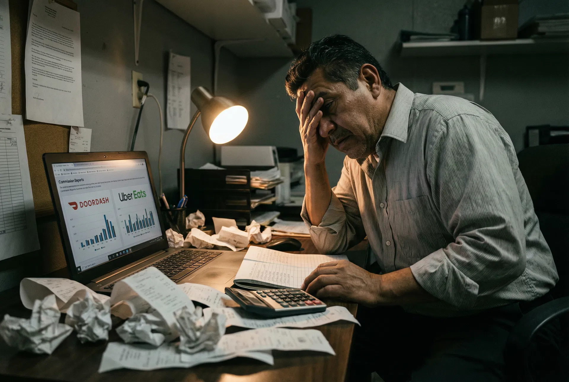 Restaurant owner stressed by delivery app fees