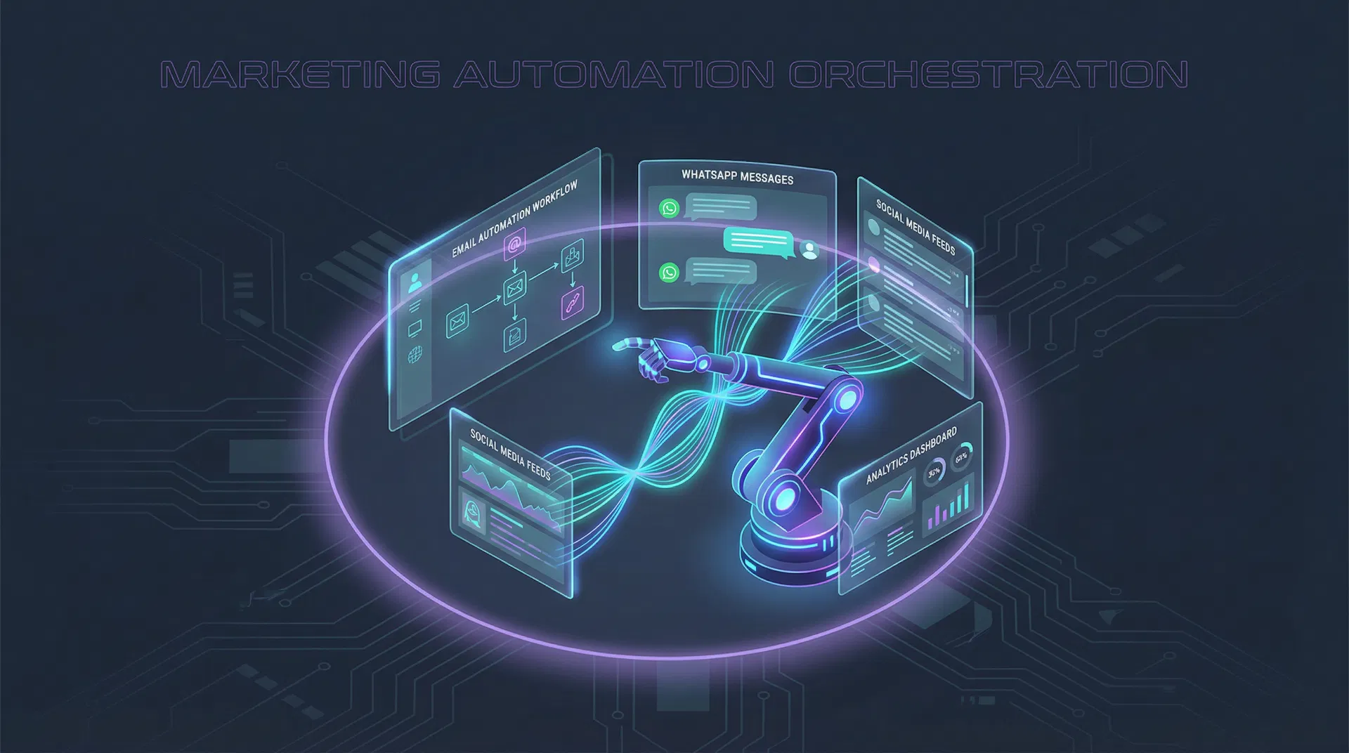 Imagem de destaque do artigo: Automação de Marketing Digital em 2026: O Guia Completo para Escalar Resultados — Descubra como a automação de marketing com IA está transformando negócios em 202
