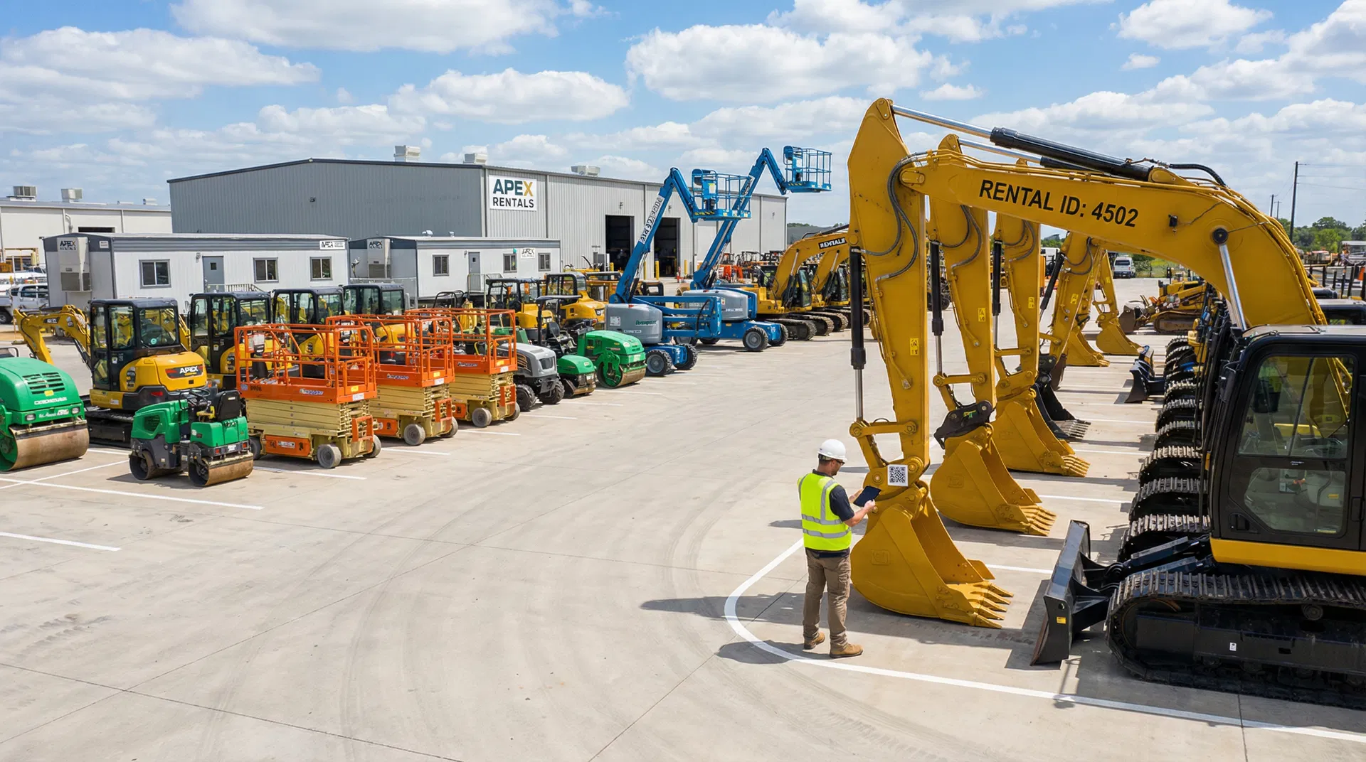 Pátio de equipamentos pesados
