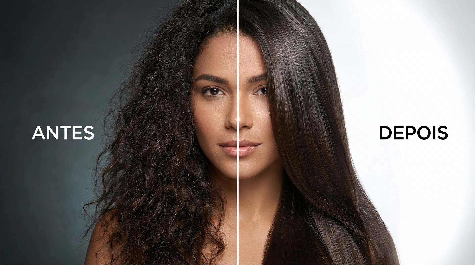 Antes e Depois - Escova Alisadora