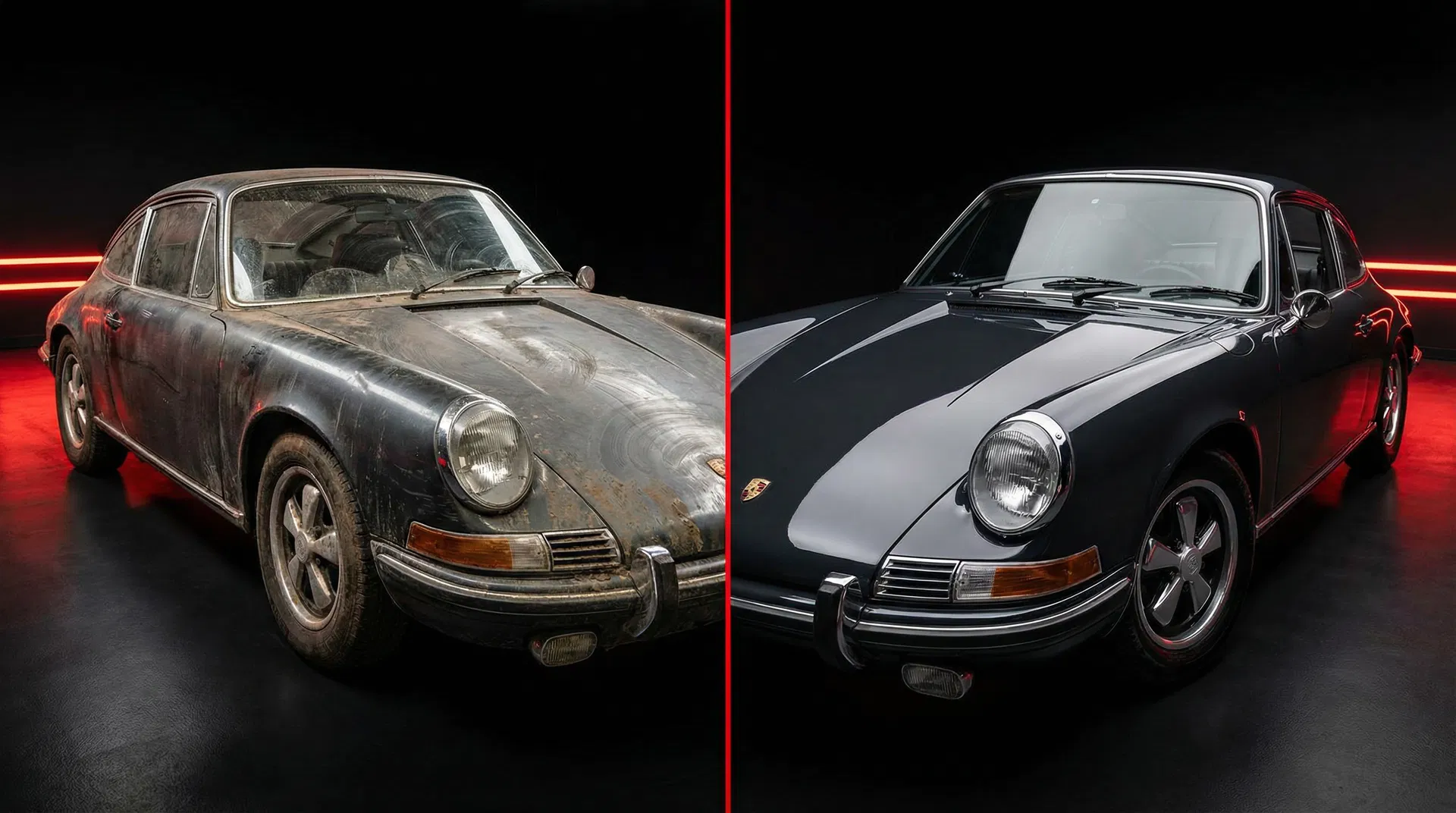 Transformación completa de auto - Antes y después del detallado