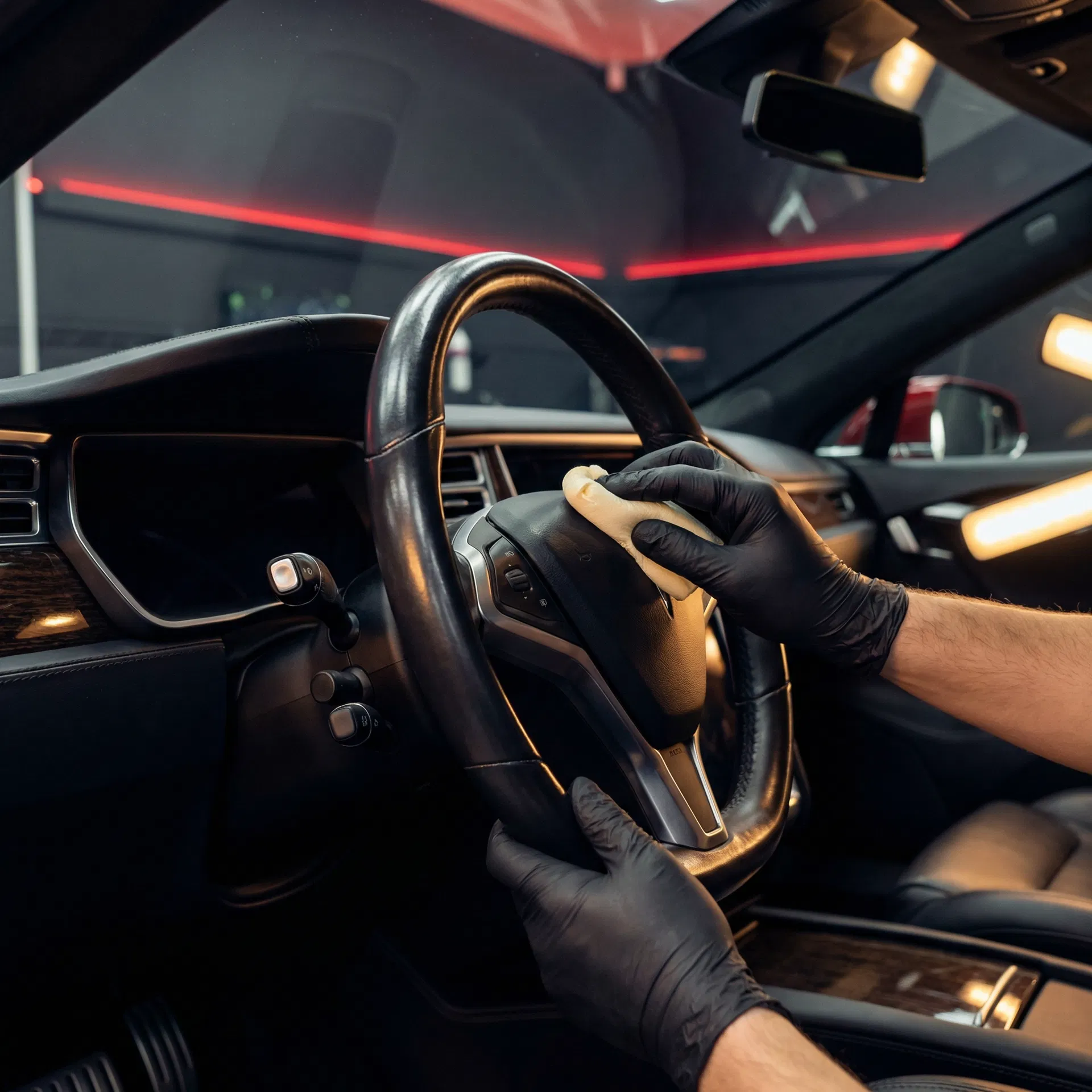 Detallado profundo de interior - Limpieza de cuero y telas