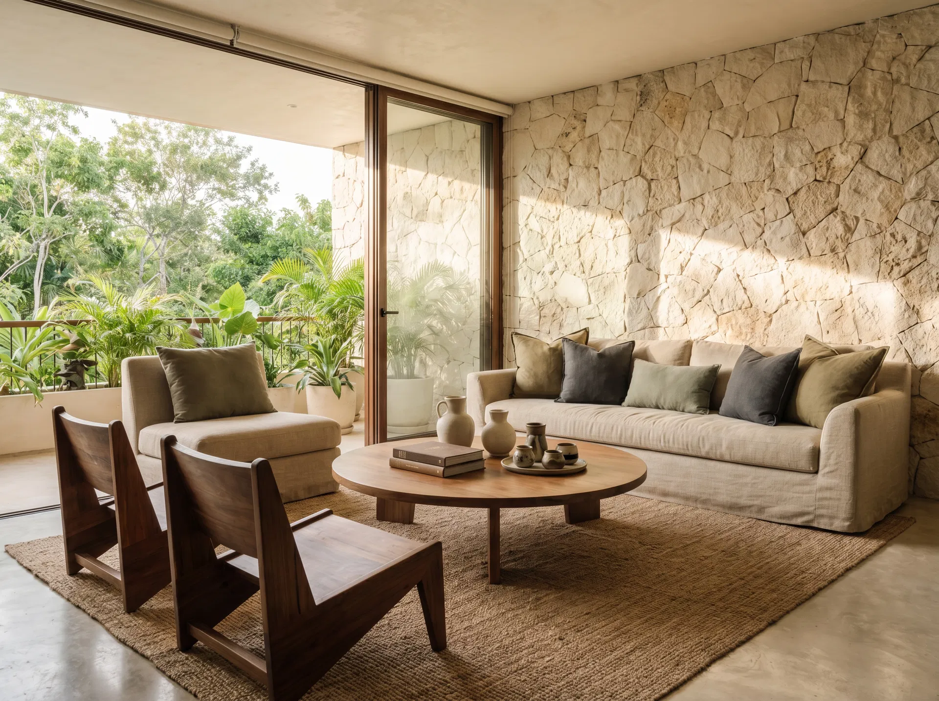 Interior de residencia de lujo en Tulum