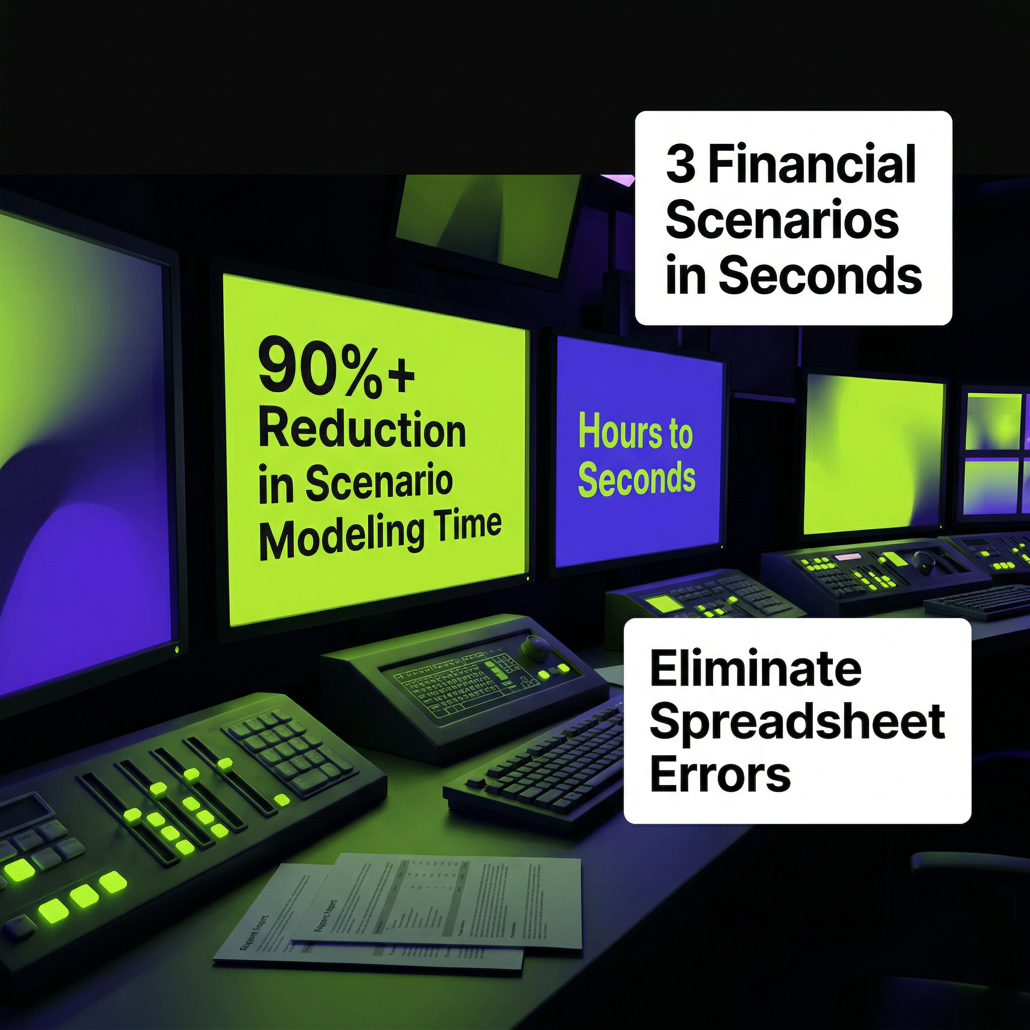 Generate 3 Financial Scenarios Plus Investor Highlights in Seconds, Not Hours