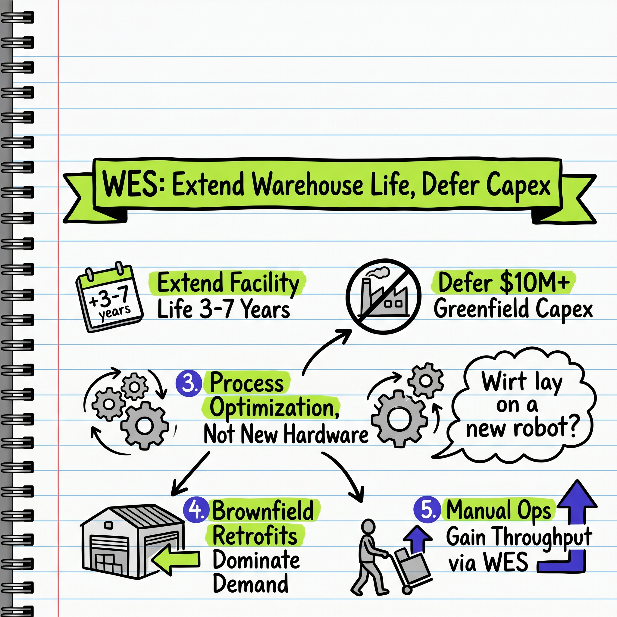 WES Adds 3–7 Years to Warehouse Life, Defers Capex