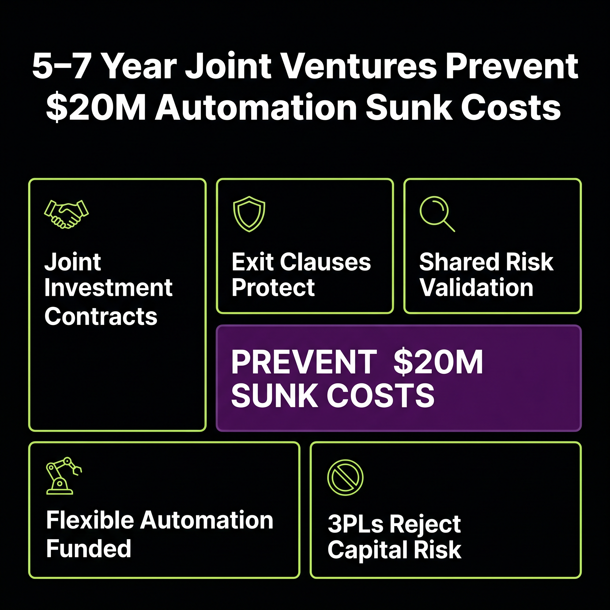 5–7 Year Joint Ventures Prevent $20M Automation Sunk Costs