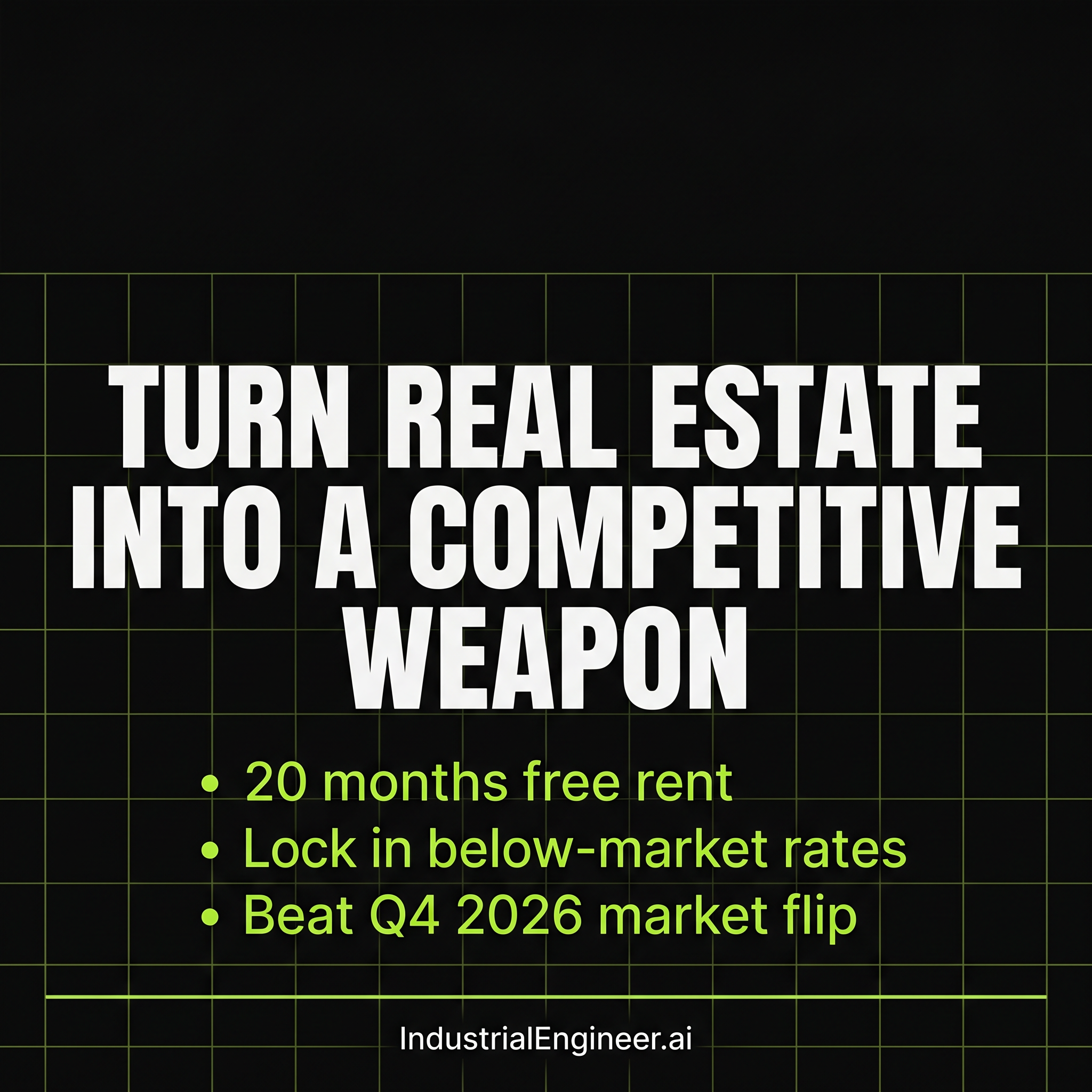 20 Months Free Rent: Lock Warehouse Leases Before Q4 2026