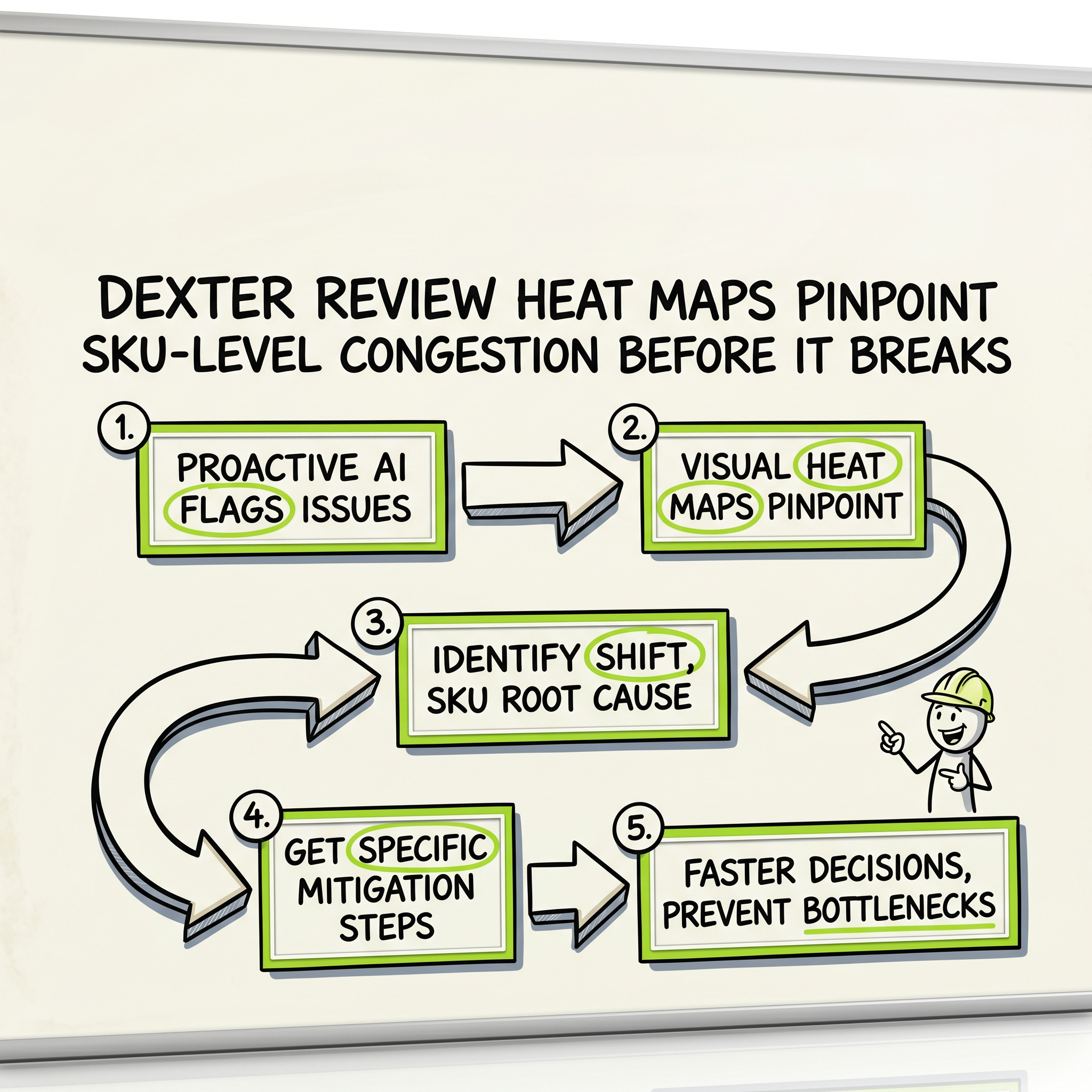 Dexter Review Heat Maps Pinpoint SKU-Level Congestion Before It Breaks