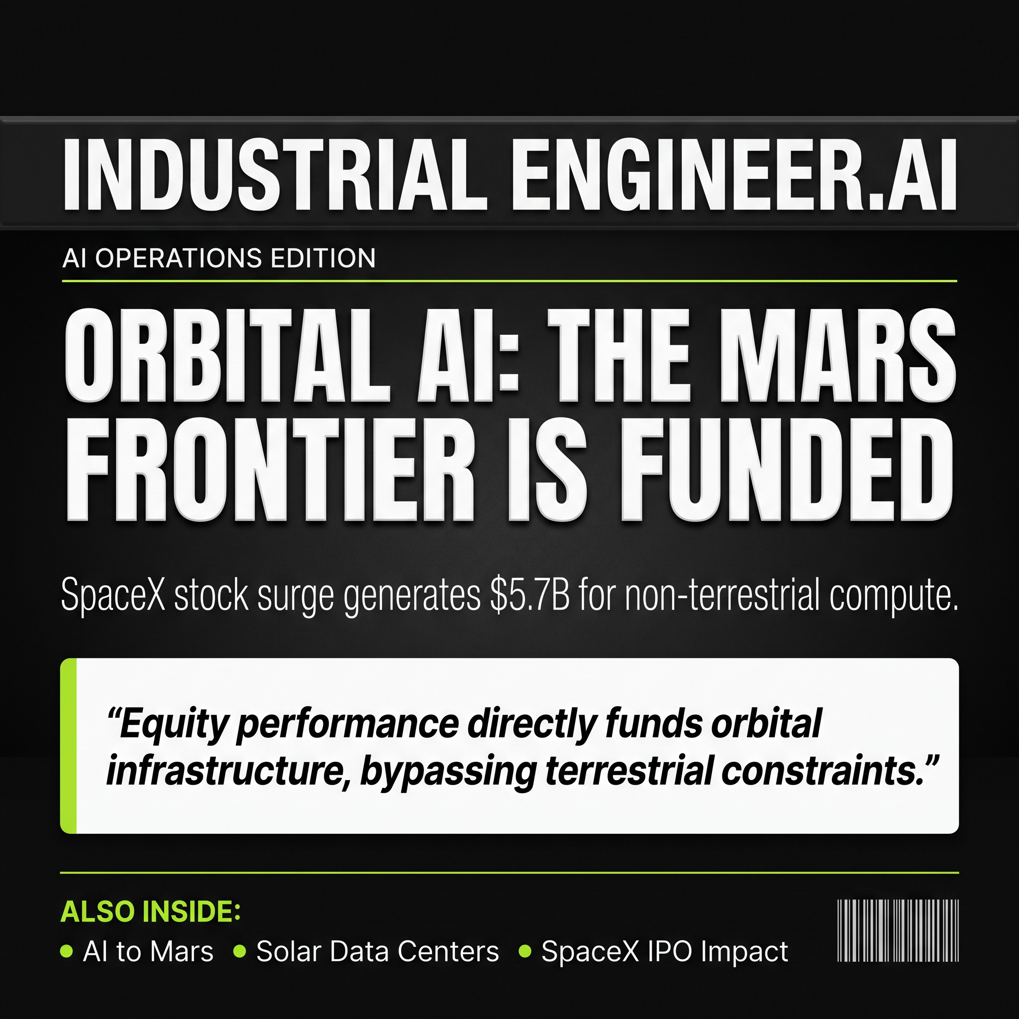 42% Stock Surge Funds Orbital AI Data Centers