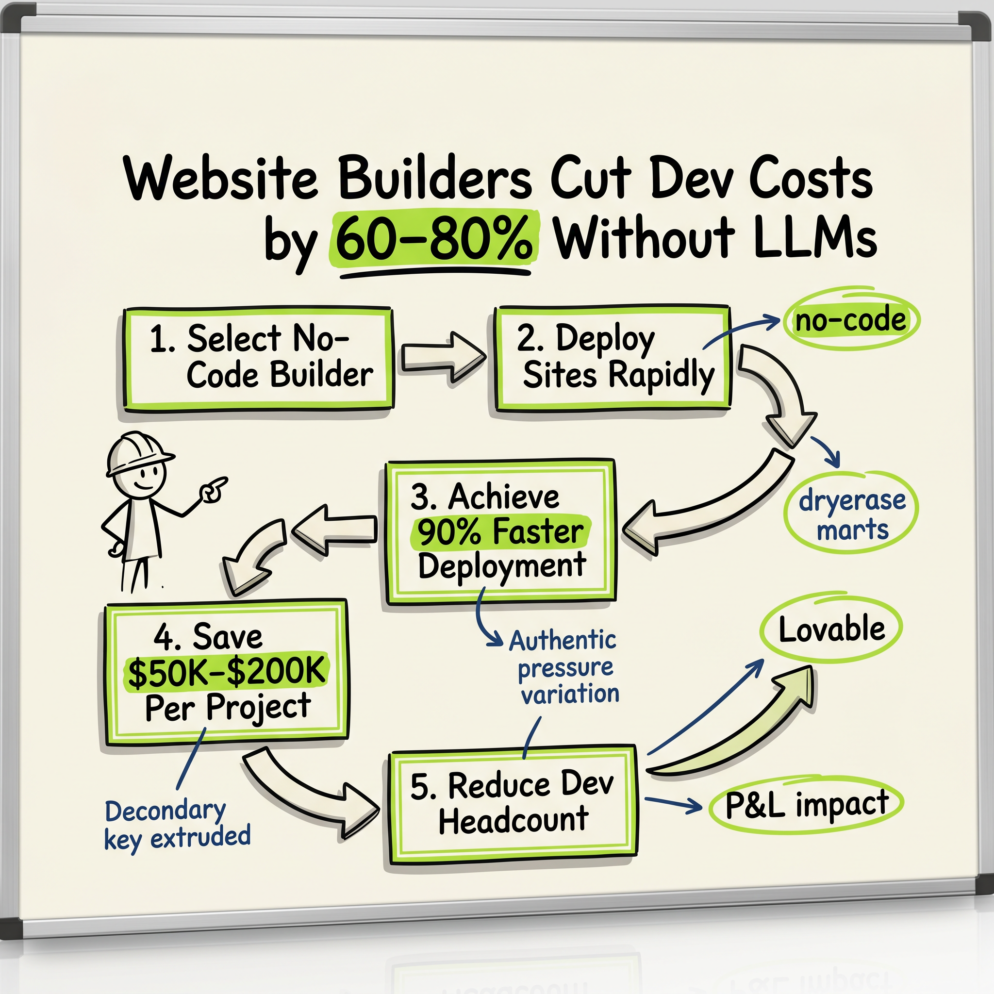 Website Builders Cut Dev Costs by 60–80% Without LLMs
