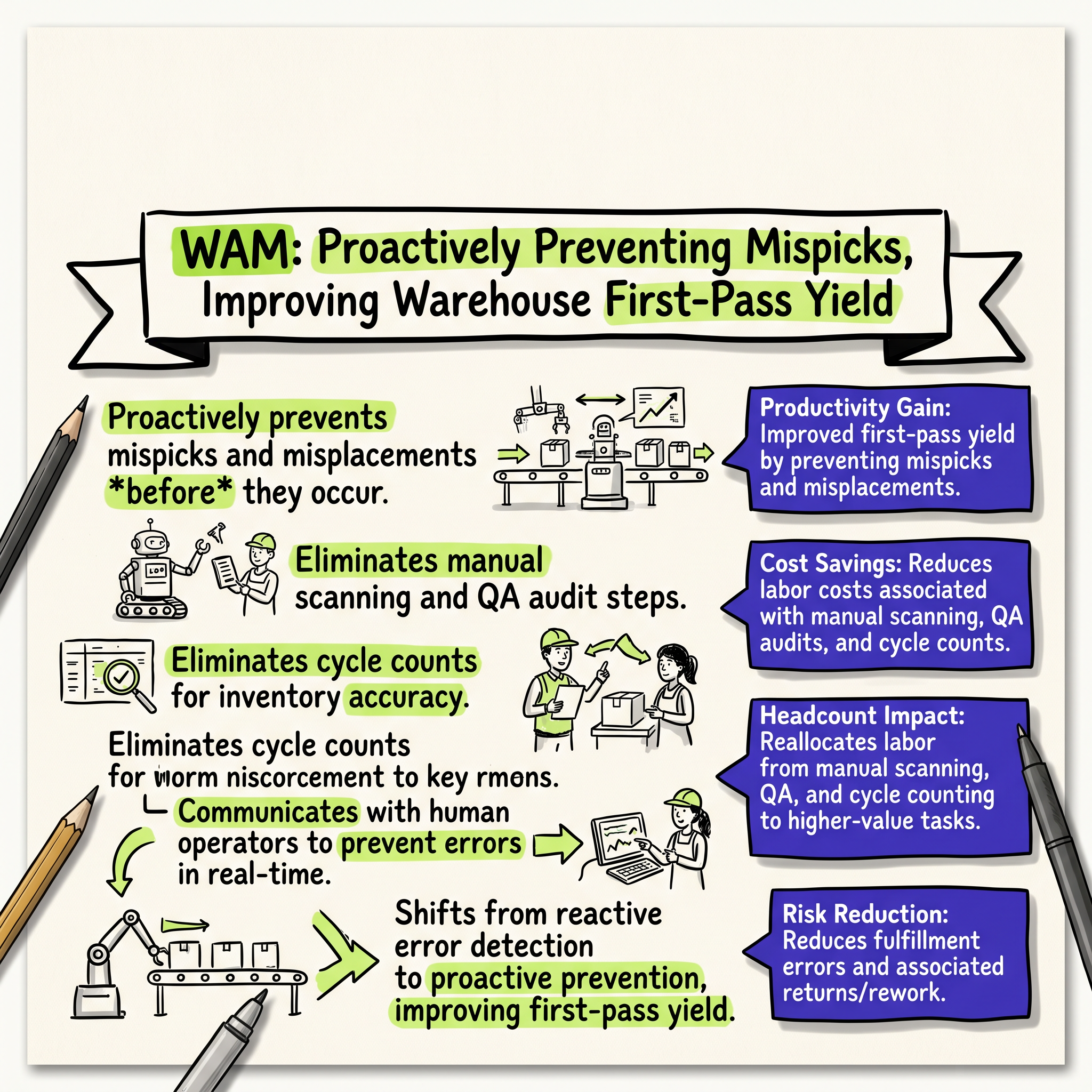 WAM: Proactively Preventing Mispicks, Improving Warehouse First-Pass Yield