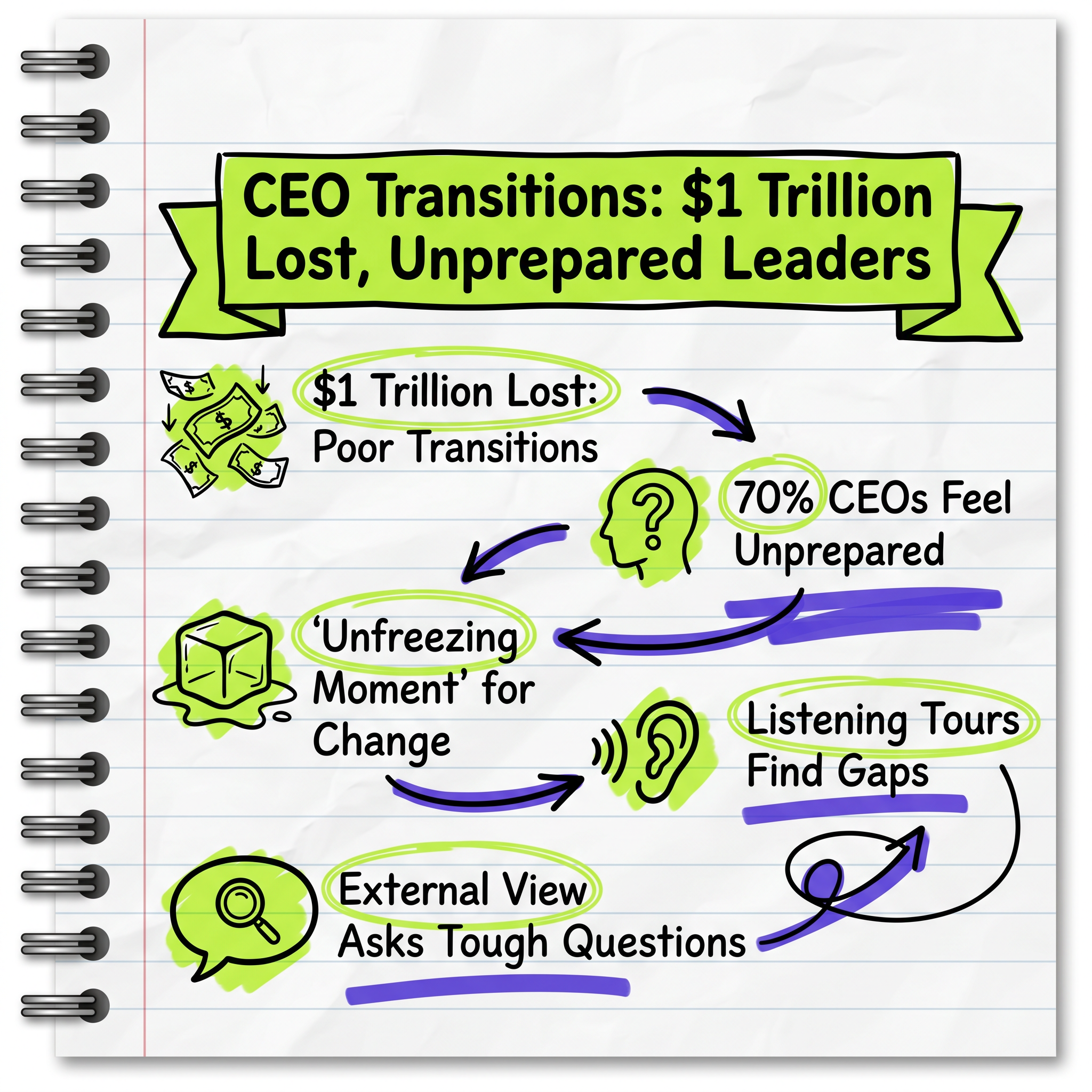 CEO Transitions: $1 Trillion Lost, Unprepared Leaders