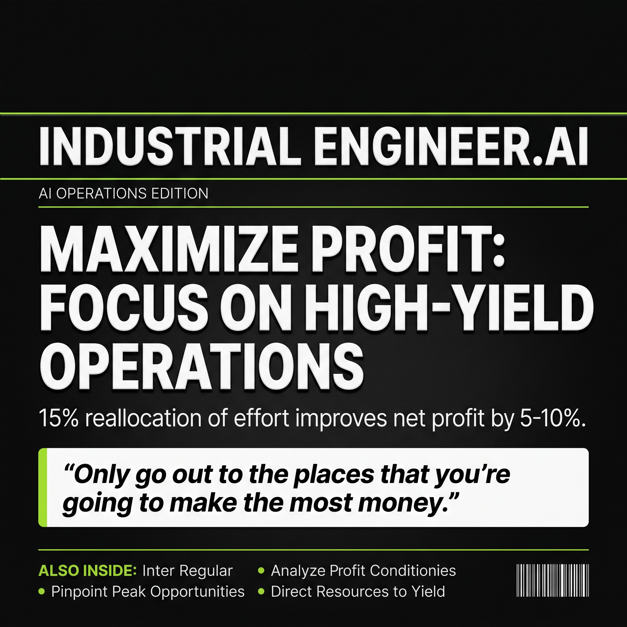 Target High-Yield Operations: Boost Profit & Cut Wasted Effort