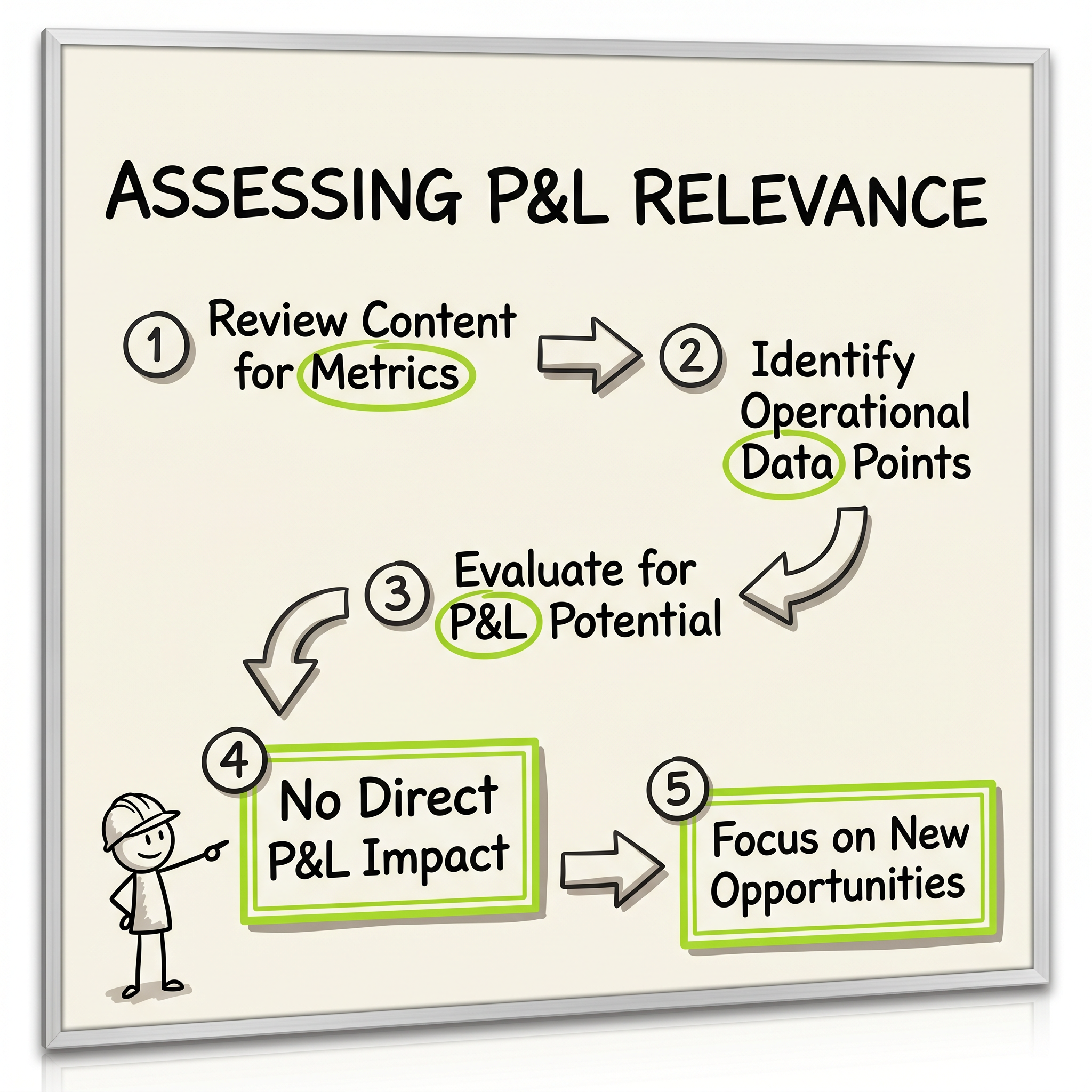 Personal Advice: No Operational Metrics for P&L Impact