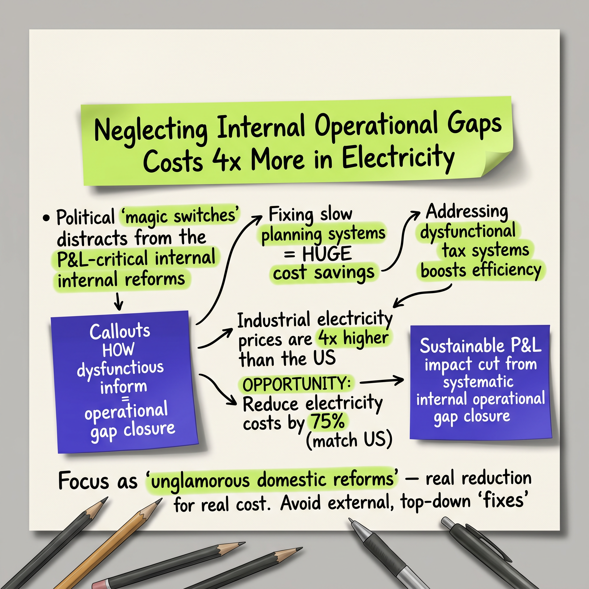 Neglecting Internal Operational Gaps Costs 4x More in Electricity