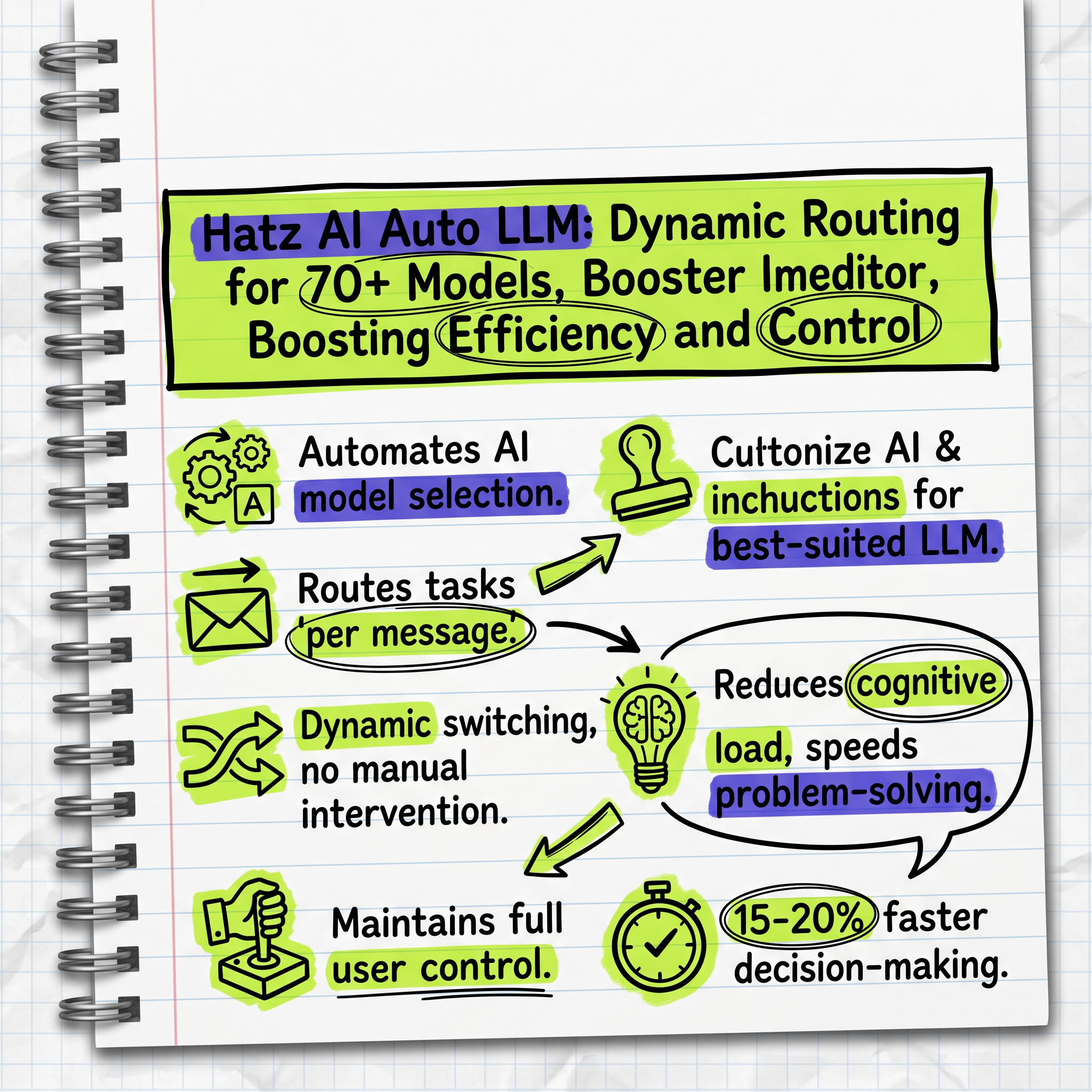 Hatz AI Auto LLM: Dynamic Routing for 70+ Models, Boosting Efficiency and Control