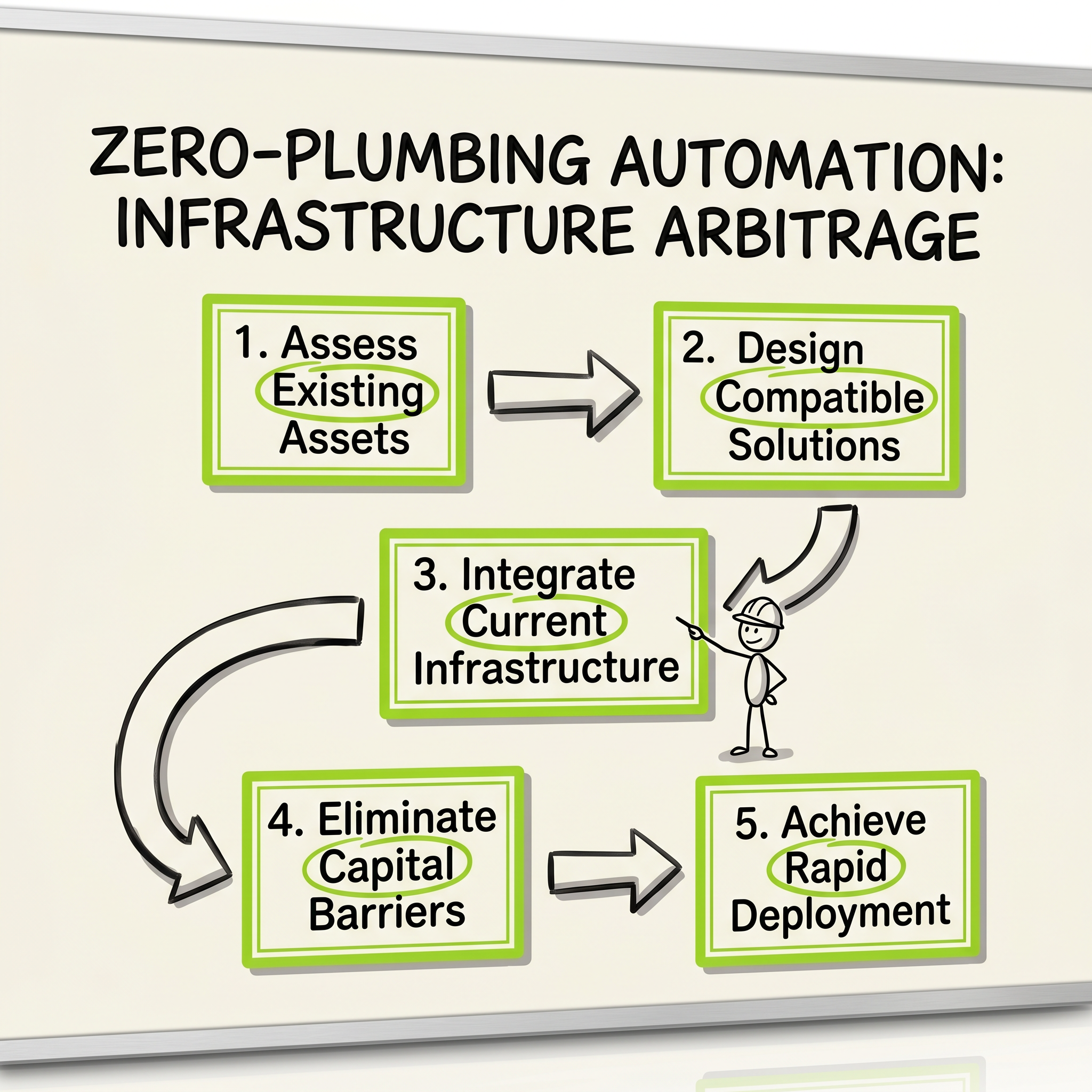 Zero-Plumbing Automation: 9 Steps on Existing Infrastructure