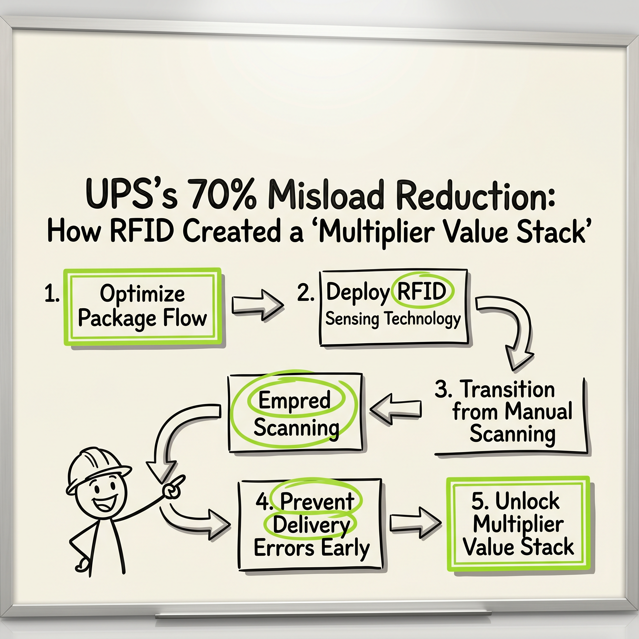 UPS's 70% Misload Reduction: How RFID Created a 'Multiplier Value Stack'