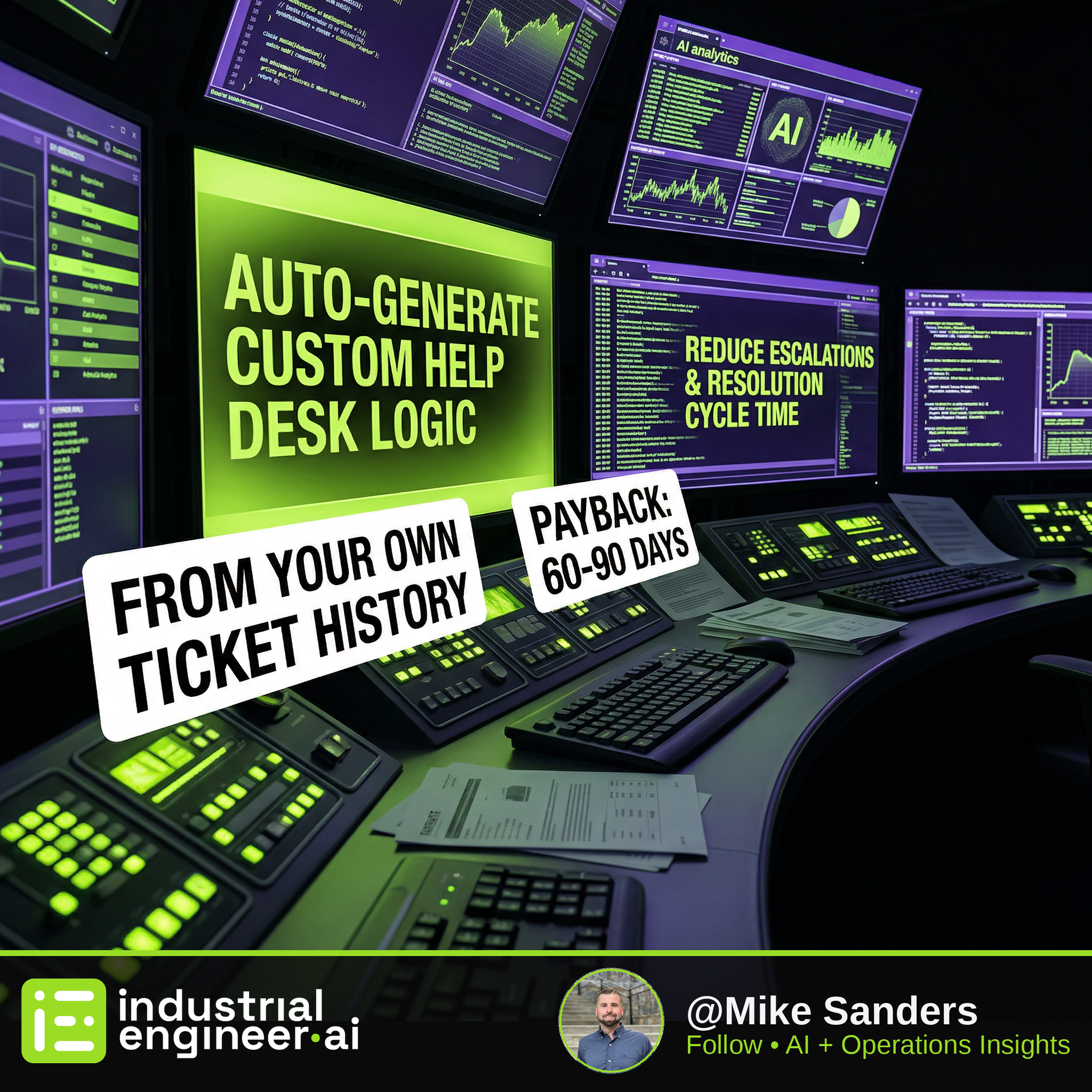 Auto-Generate Custom Help Desk Logic from Your Own Ticket History