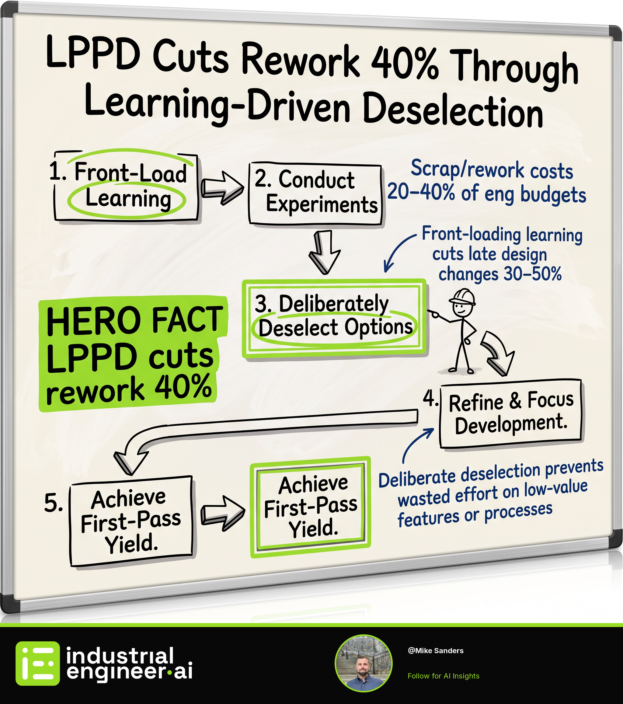 LPPD Cuts Rework 40% Through Learning-Driven Deselection