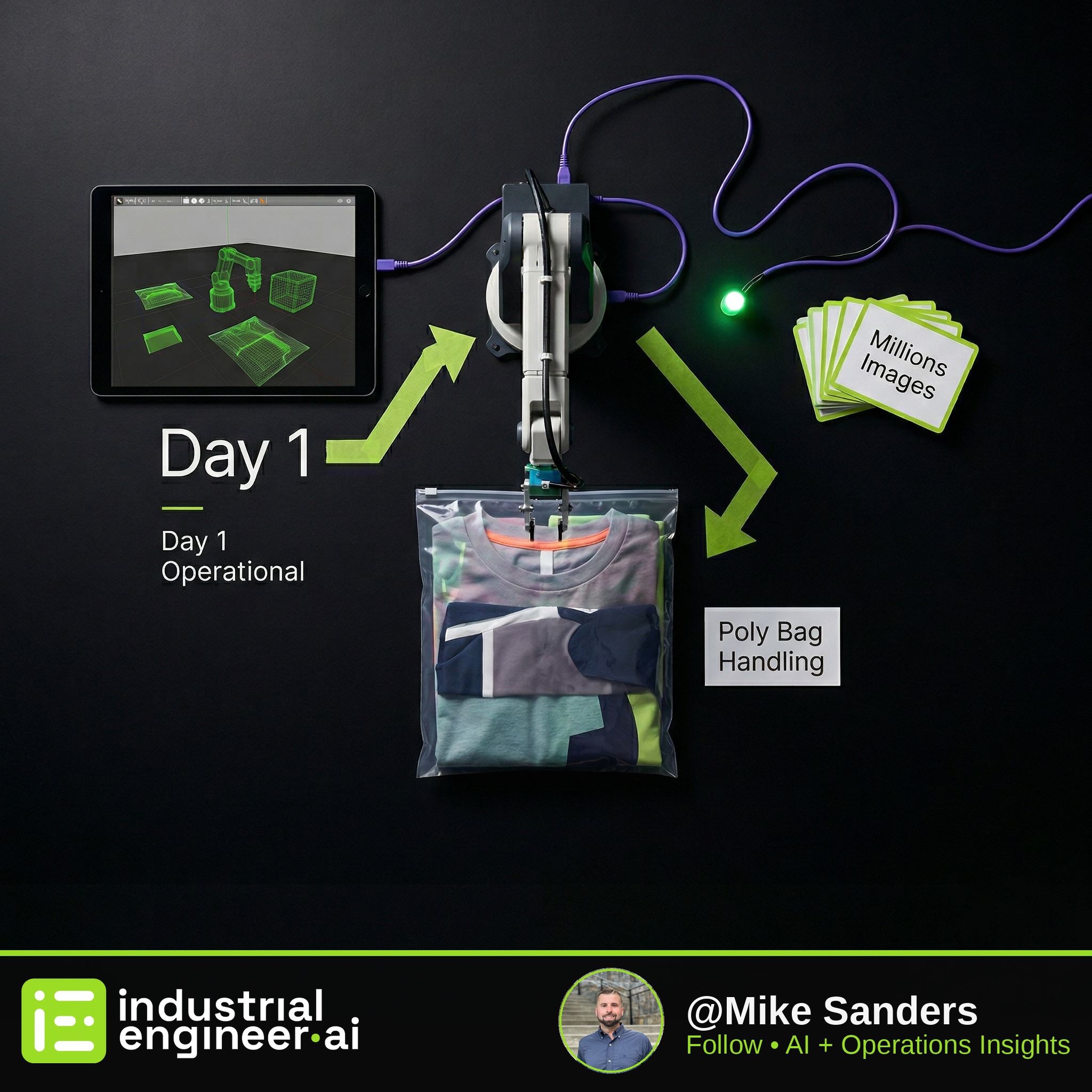 Bootstrapping Logistics AI: Simulation to Sustainable Throughput