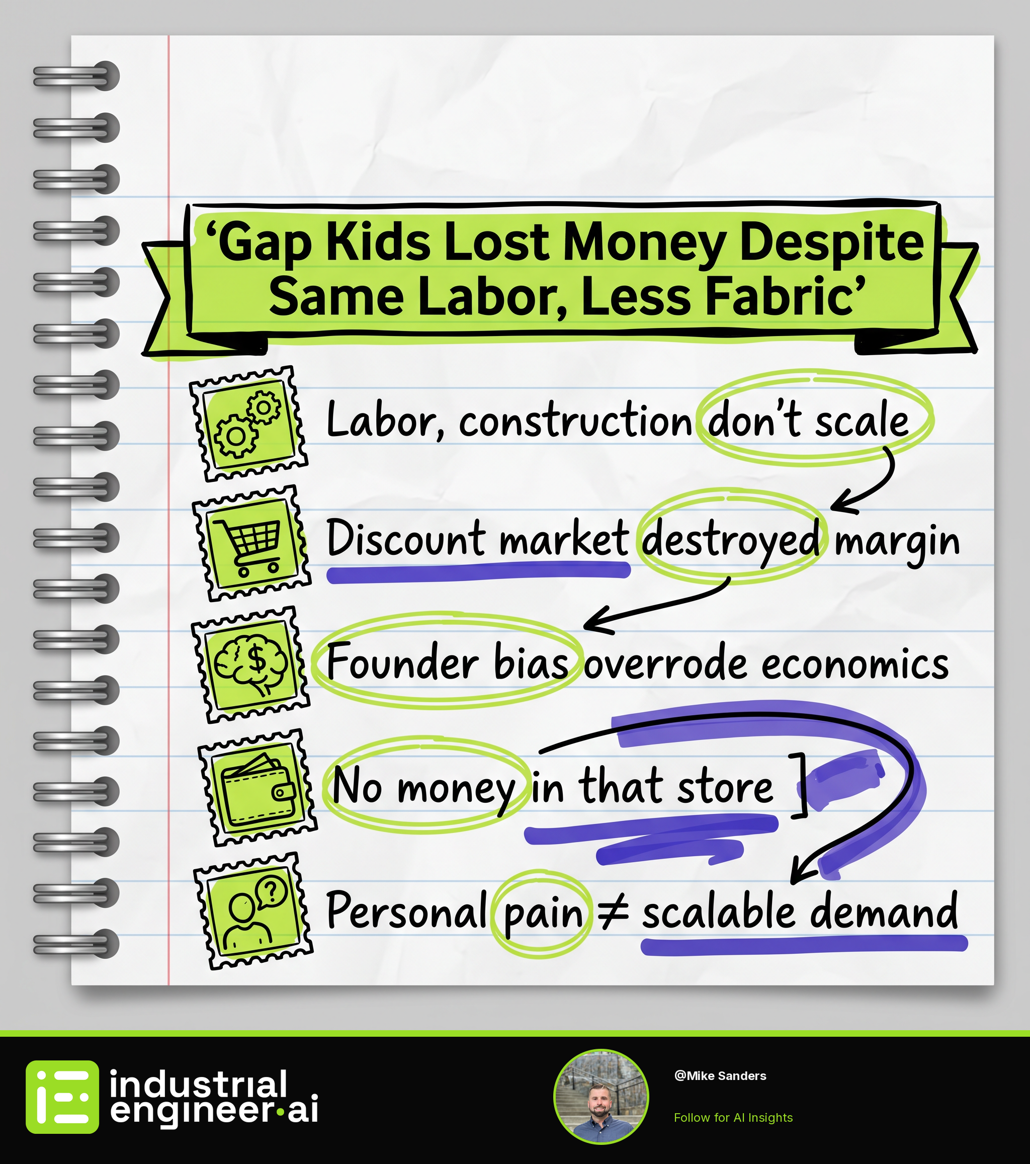 Gap Kids Lost Money Despite Same Labor, Less Fabric