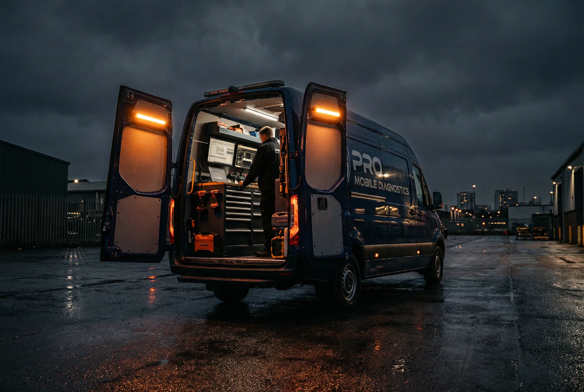 Key Auto Diagnostics mobile service van with professional equipment