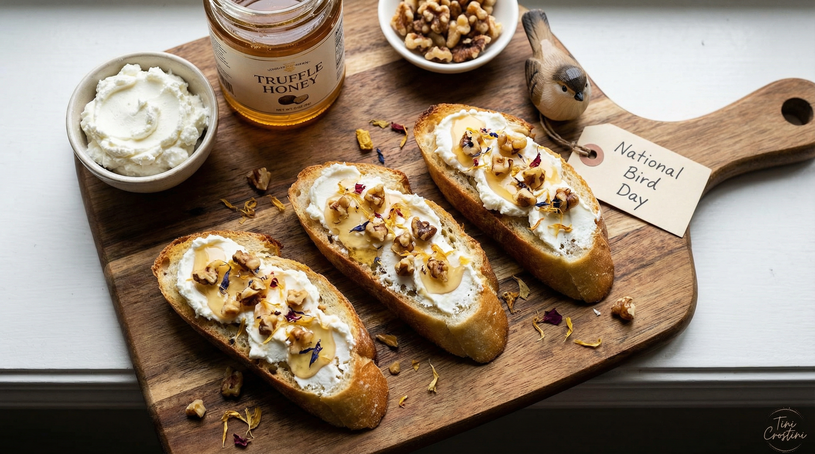 The Golden Nectar Crostini